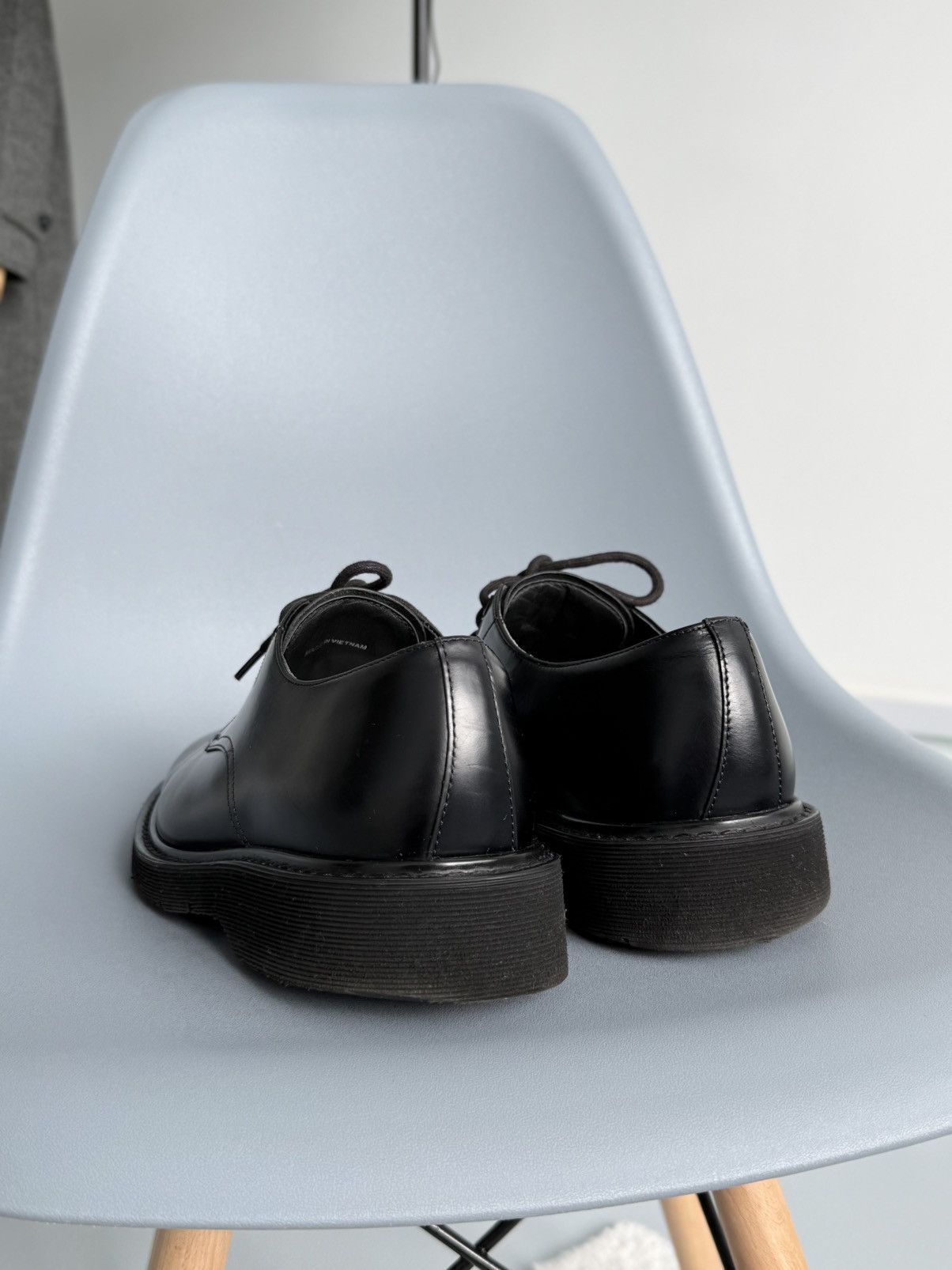 Prada Prada Leather Derby Shoes Black Classic Lace Up Italy Size US 10 / EU 43 - 8 Thumbnail