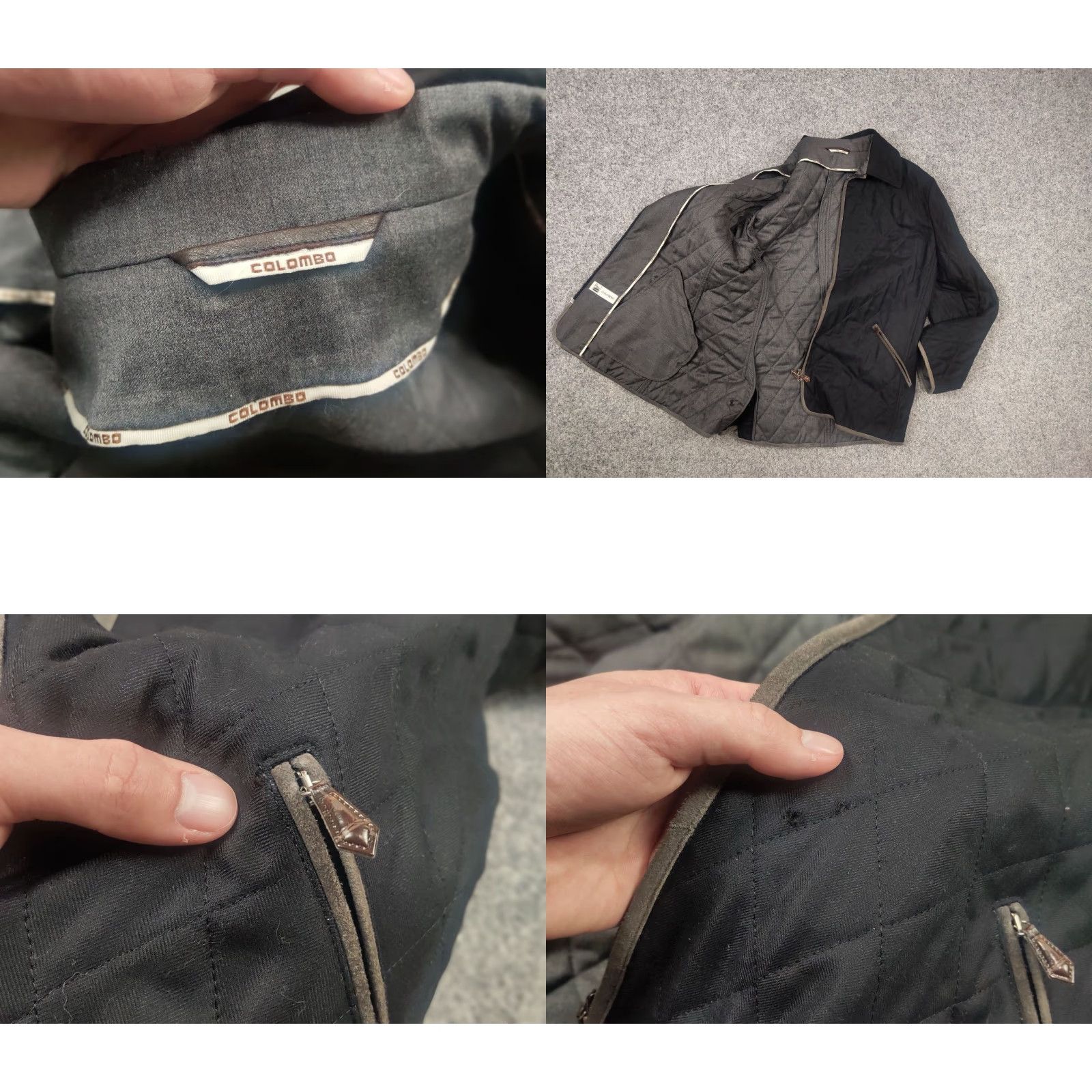Colombo Colombo Italy Design Jacket Womens Black Zip Double Cashmere Quilted All Seasons Winter/Fall L Size L / US 10 / IT 46 - 10 Thumbnail