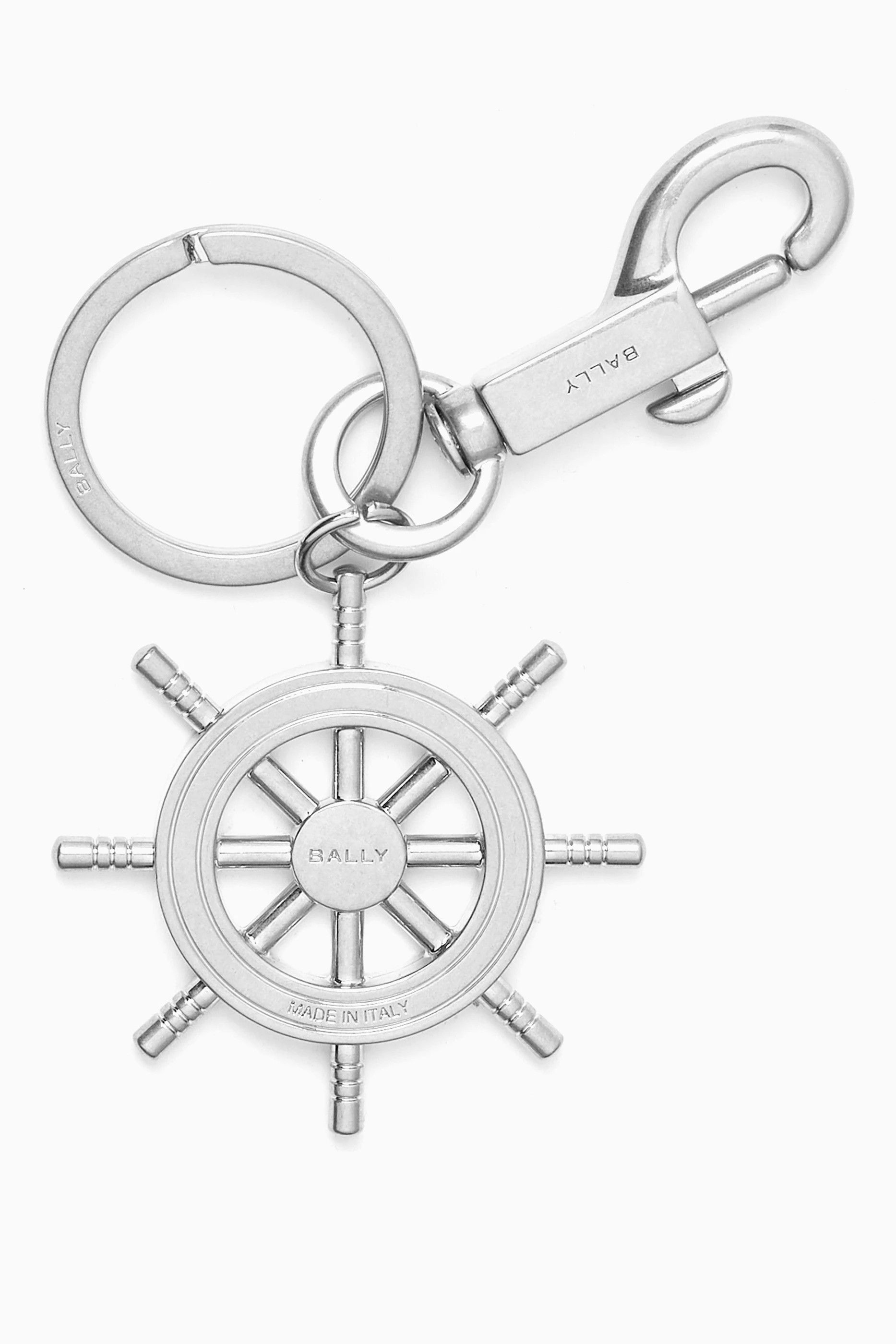 Bally BALLY silver tone metal ship helm figure keyring charm Size ONE SIZE - 1 Thumbnail