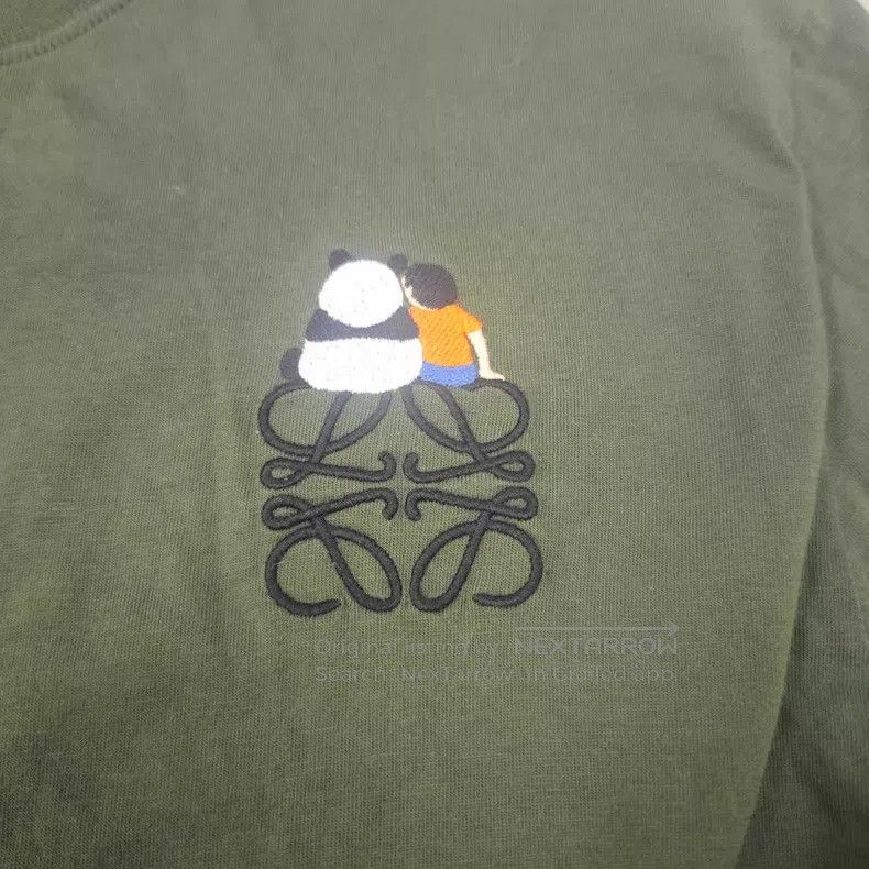 Loewe Loewe Dark Green Embroidered Logo Short Sleeve Size XS / US 0-2 / IT 36-38 - 8 Thumbnail