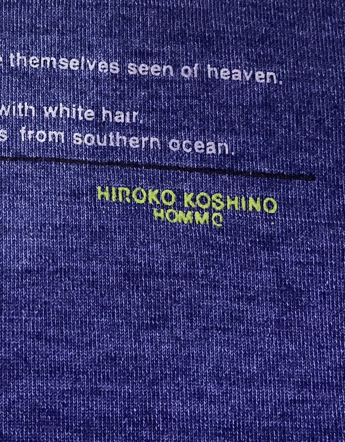 Designer × Hiroko Koshino Homme × Japanese Brand Vintage HIRIKO KOSHINO HOMME Spellout T-Shirt Size US XL / EU 56 / 4 - 3 Thumbnail