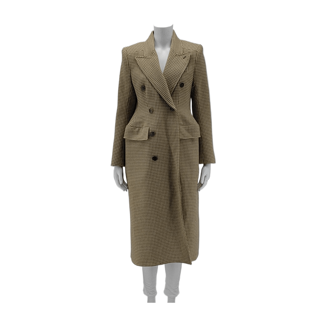 Balenciaga Balenciaga Houndstooth Wool Coat Size 38 Size S / US 4 / IT 40 - 1 Thumbnail