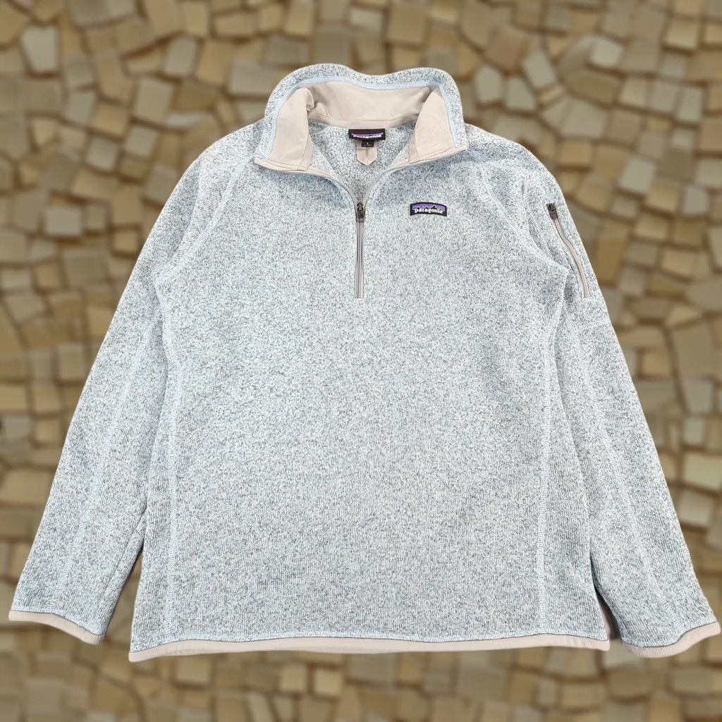 Patagonia Patagonia Womens Sweatshirt Blue Large 1/4 Zip Fleece Better Sweater Henley City Modern Sports Womens Size L / US 10 / IT 46 - 1 Thumbnail