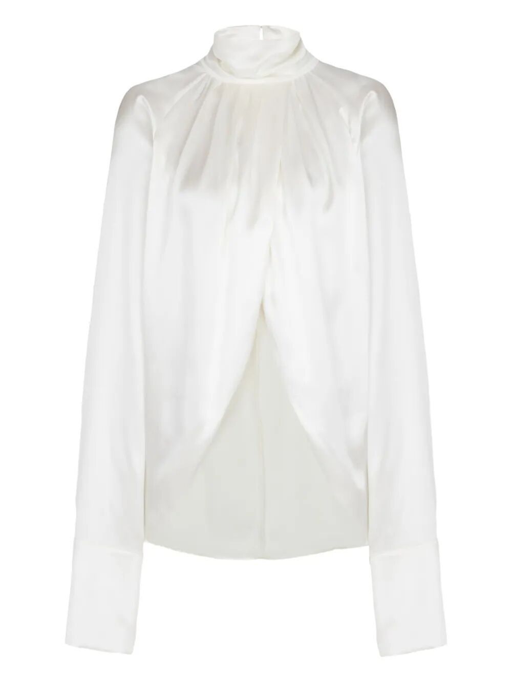 Balmain DRAPPED SILK BLOUSE SHIRT Size M / US 6-8 / IT 42-44 - 1 Thumbnail
