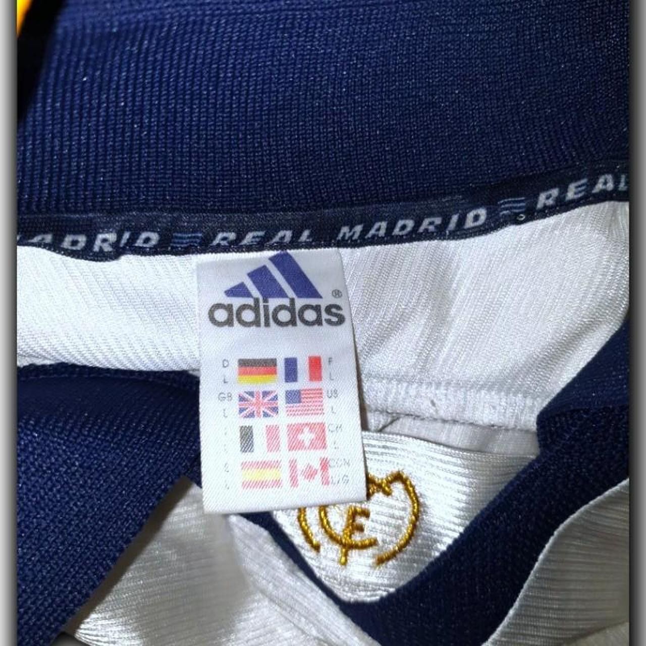 Adidas Real Madrid 1998 1999 2000 Rare Home Shirt Jersey Size US L / EU 52-54 / 3 - 4 Thumbnail
