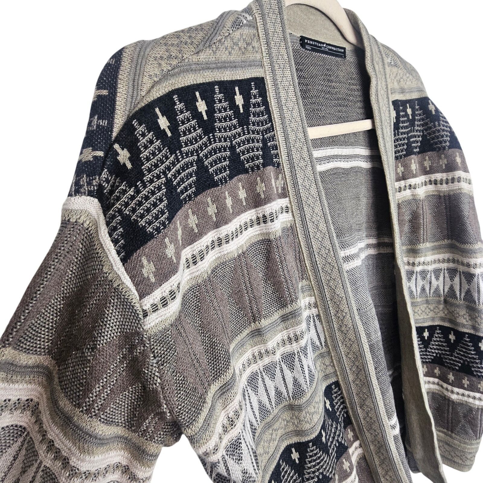 French Connection Peruvian Connection Womens Fair Isle Aztec Cardigan Sweater Size L / US 10 / IT 46 - 5 Thumbnail