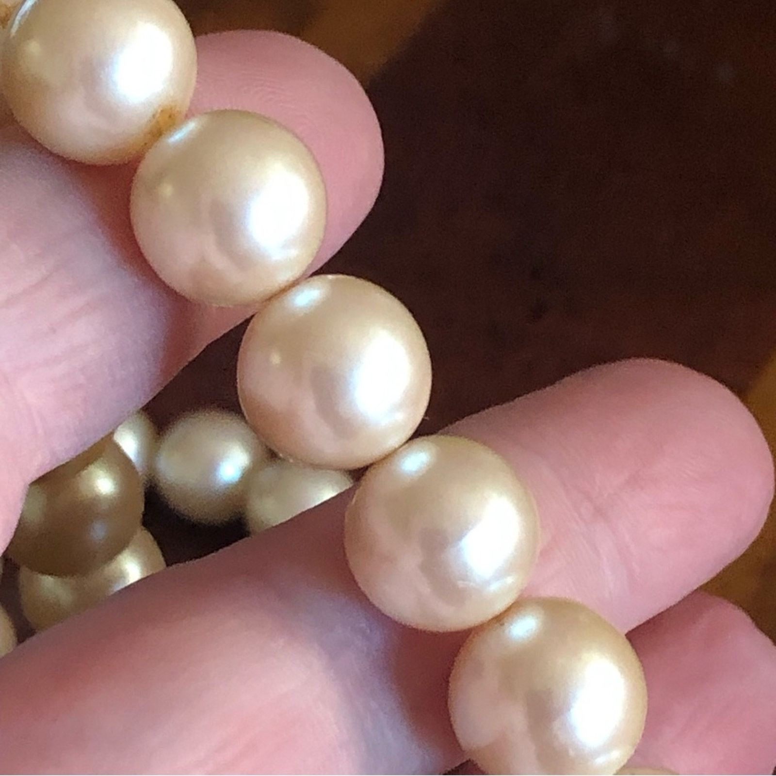 Vintage Vintage iridescent cream glass pearl bead necklace Size ONE SIZE - 10 Thumbnail