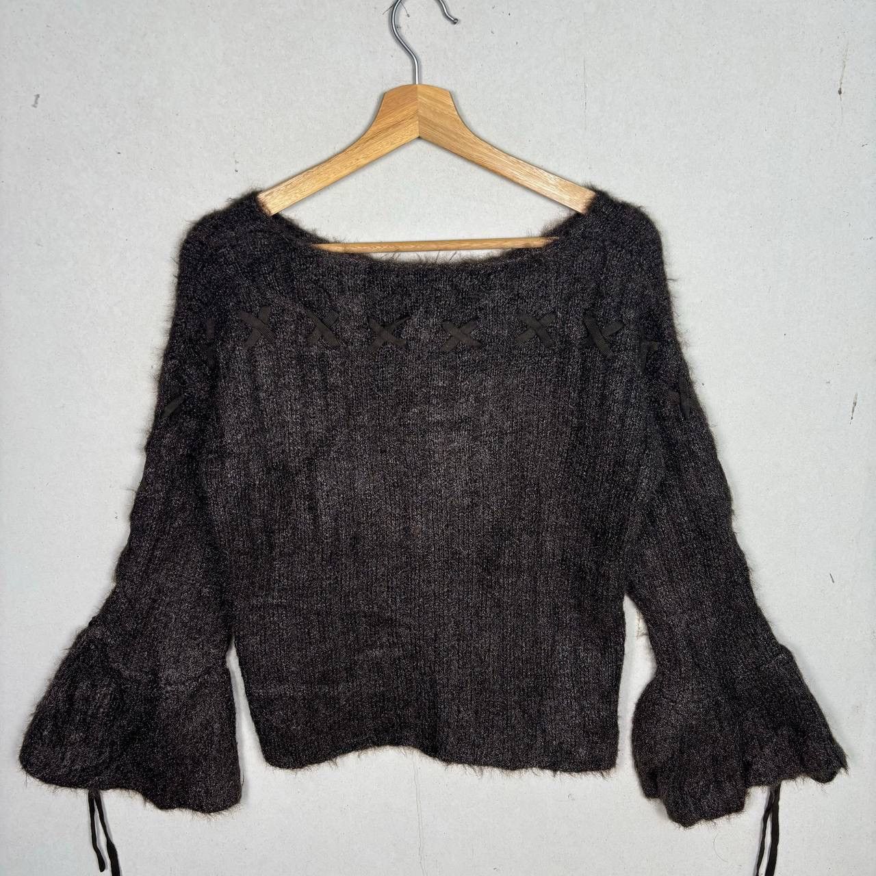 Edition Japan Nice Claup Japan Brown Knit Mohair Sweater Size M / US 6-8 / IT 42-44 - 3 Thumbnail