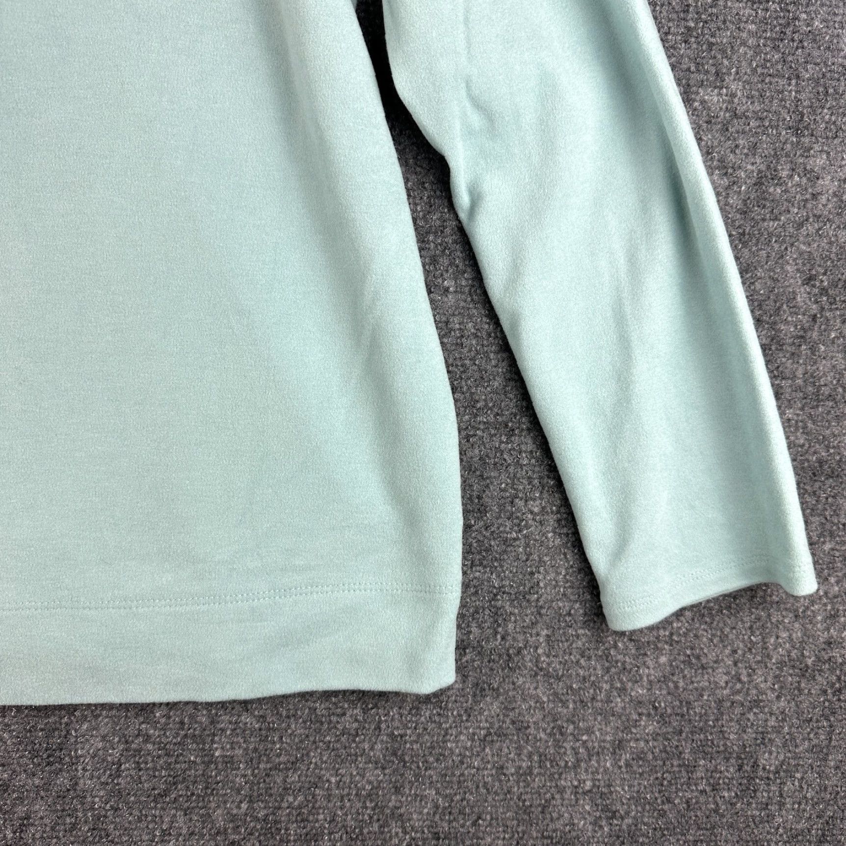J. Jill J. Jill Top Womens Large Green Stretch Knit Mock Neck Long Sleeve Pullover Shirt Size L / US 10 / IT 46 - 2 Thumbnail