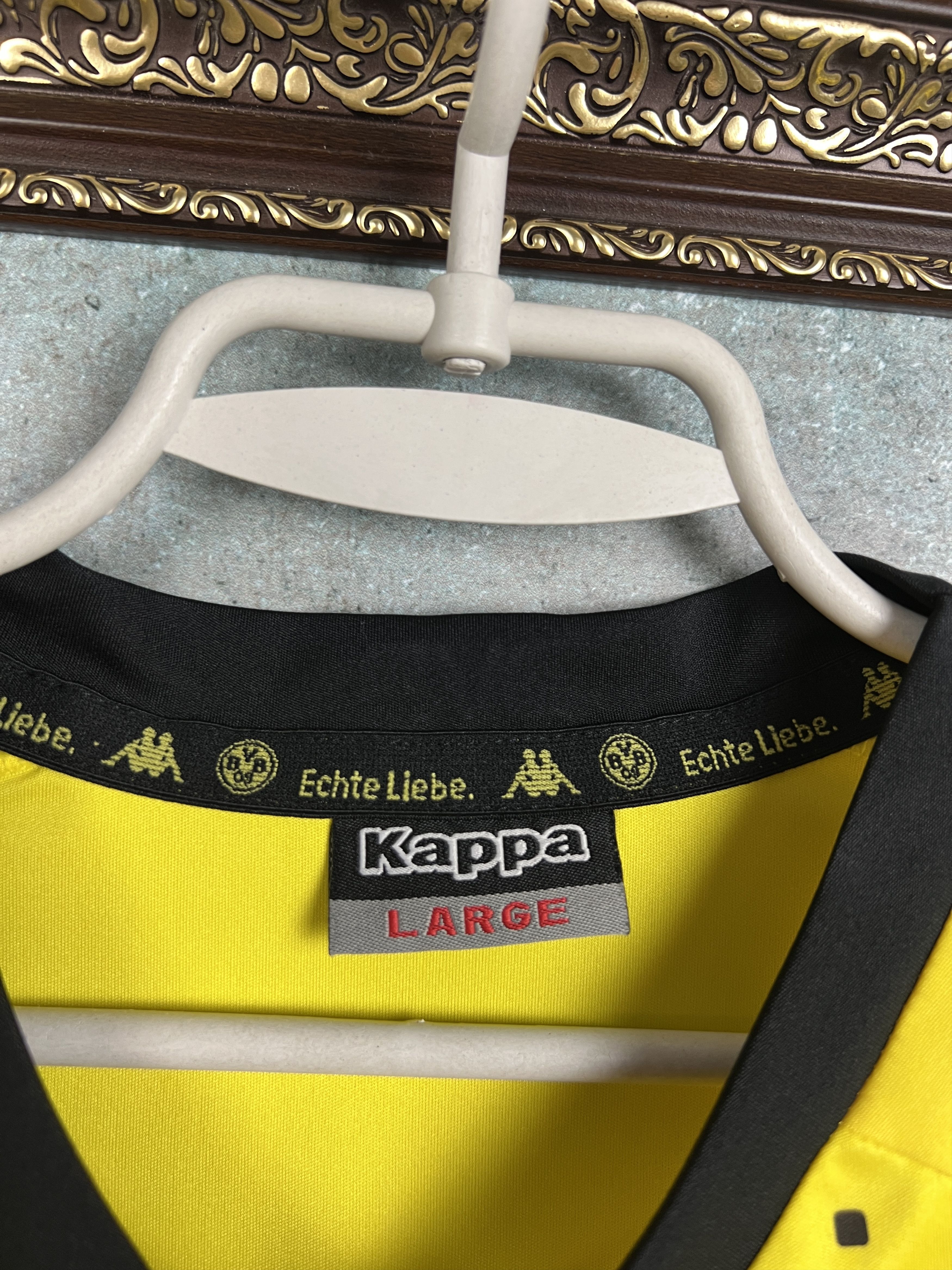 Kappa Borussia Dortmund Home football shirt Soccer Jersey Trikot Size US L / EU 52-54 / 3 - 5 Thumbnail