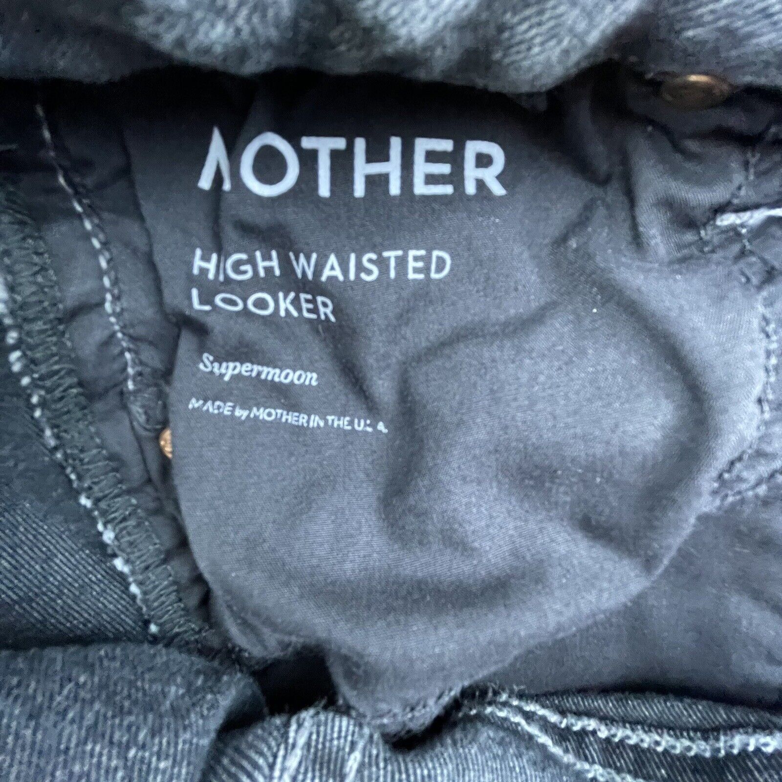 MOTHER Mother Jeans Womens 24 High Waisted Looker Supermoon Grey Size 24" / US 00 / IT 34 - 4 Thumbnail