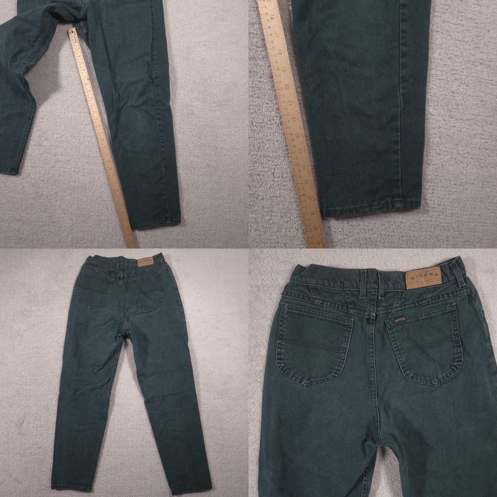 Vintage VINTAGE Riders Jeans Womens 14 Green High Rise Relaxed Mom Tapered Denim USA 90s Size 36" / US 14 / IT 50 - 9 Thumbnail