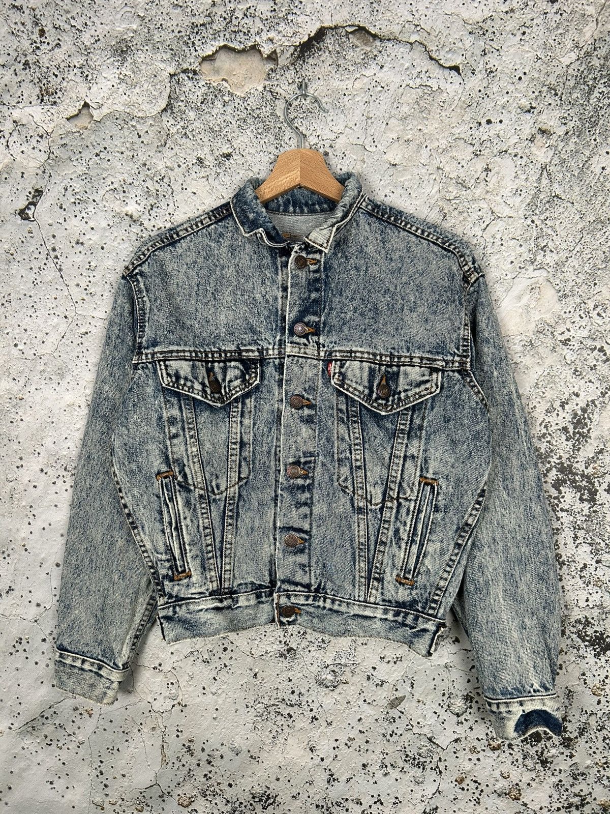 Levi's Vintage Clothing Vintage Levis 90s Made in USA Denim Jacket Avant Garde Size L / US 10 / IT 46 - 1 Thumbnail