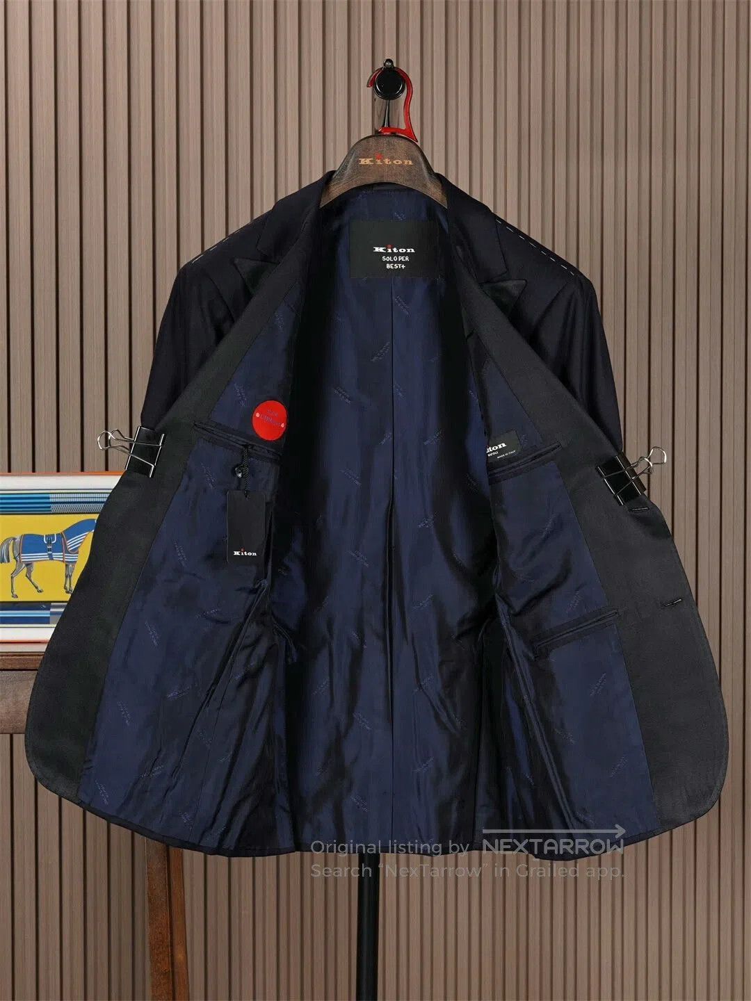 Kiton Kiton Dark Blue Wool Flannel Suit. Size US M / EU 48-50 / 2 - 3 Thumbnail