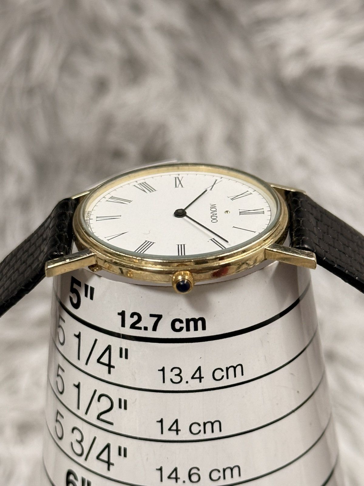 Vintage MOVADO ETA Swiss Quartz Men’s Watch 14K Solid Gold Size ONE SIZE - 8 Thumbnail
