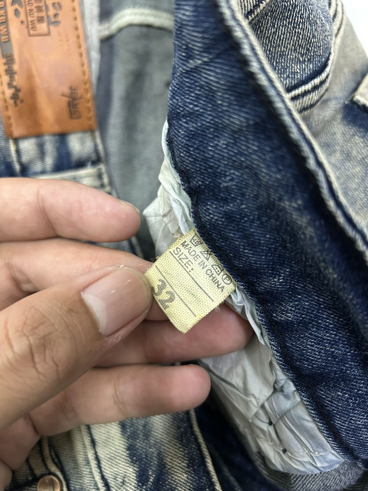 Japanese Brand Vintage Japanese Mud wash Crazy Patchwork Distressed Jeans Size US 32 / EU 48 - 19 Thumbnail