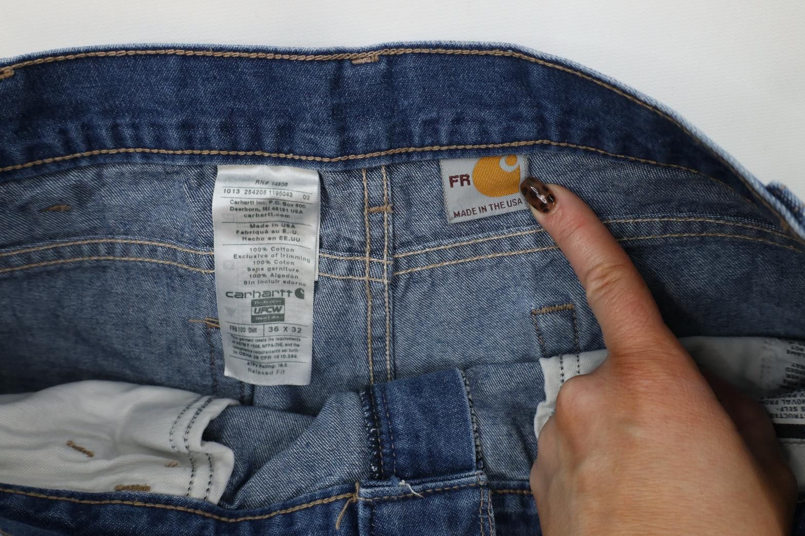Carhartt Vintage Y2K Carhartt FR Resistant Wide Leg Dungaree Jeans Size US 36 / EU 52 - 10 Thumbnail