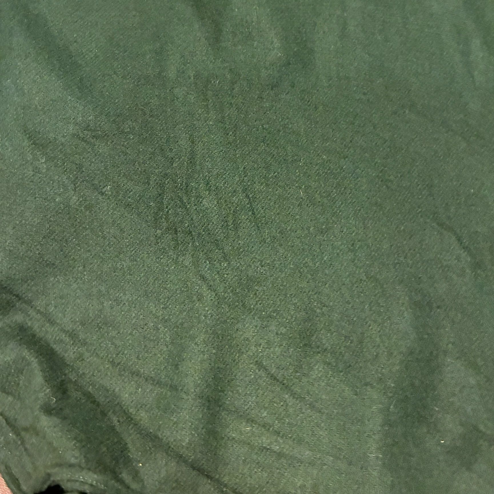 VINTAGE Pilgrim Button Down Shirt Mens Large 18.5 Green Wool Blend Flannel Shirt