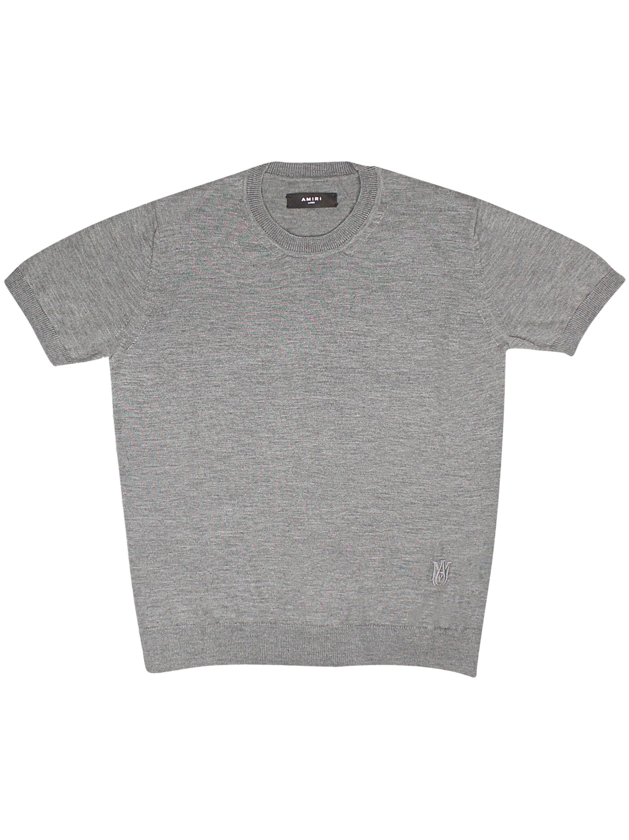 Amiri o1gr1nt1024 MA Embroidered T-Shirt in Grey Size US M / EU 48-50 / 2 - 1 Thumbnail