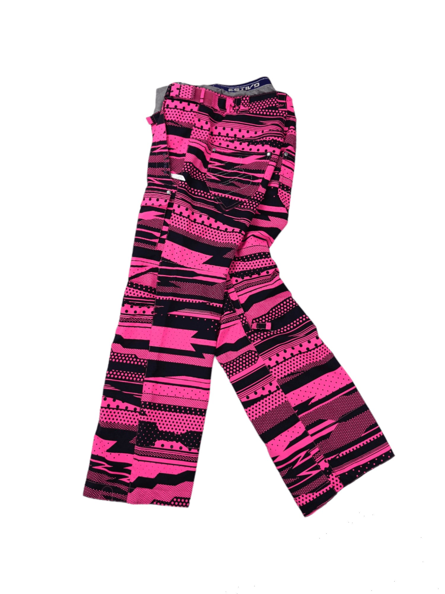 image of Estivo Pink Tiger Stripe Snow Tactical Ski Pant Gorpcore in Pink Stripe, Women's (Size 30)