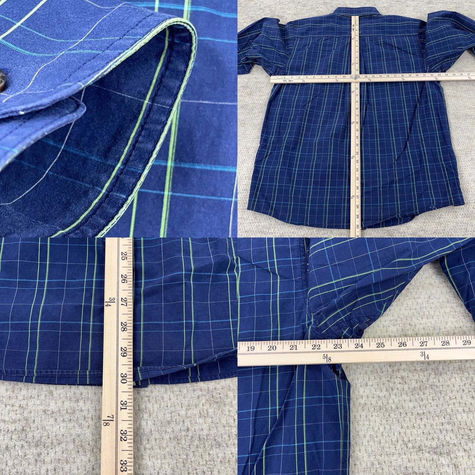Ariat Ariat Pro Series Shirt Men Large Blue Plaid Button-Up Western Cowboy Pocket Size US L / EU 52-54 / 3 - 8 Thumbnail