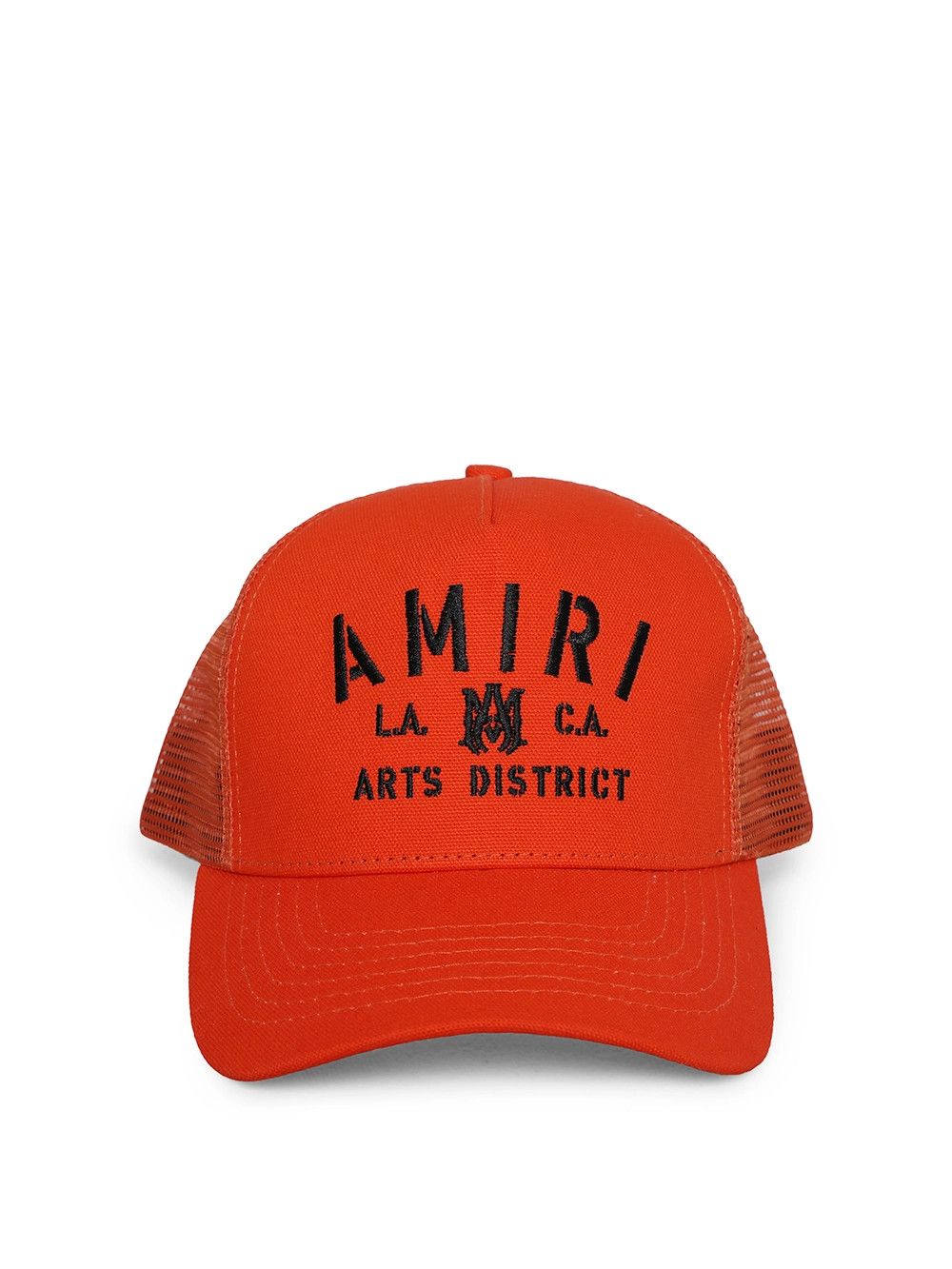 o1mle0925 Size:OS Amiri Stencil Trucker Hat/Cap Orange/Black
