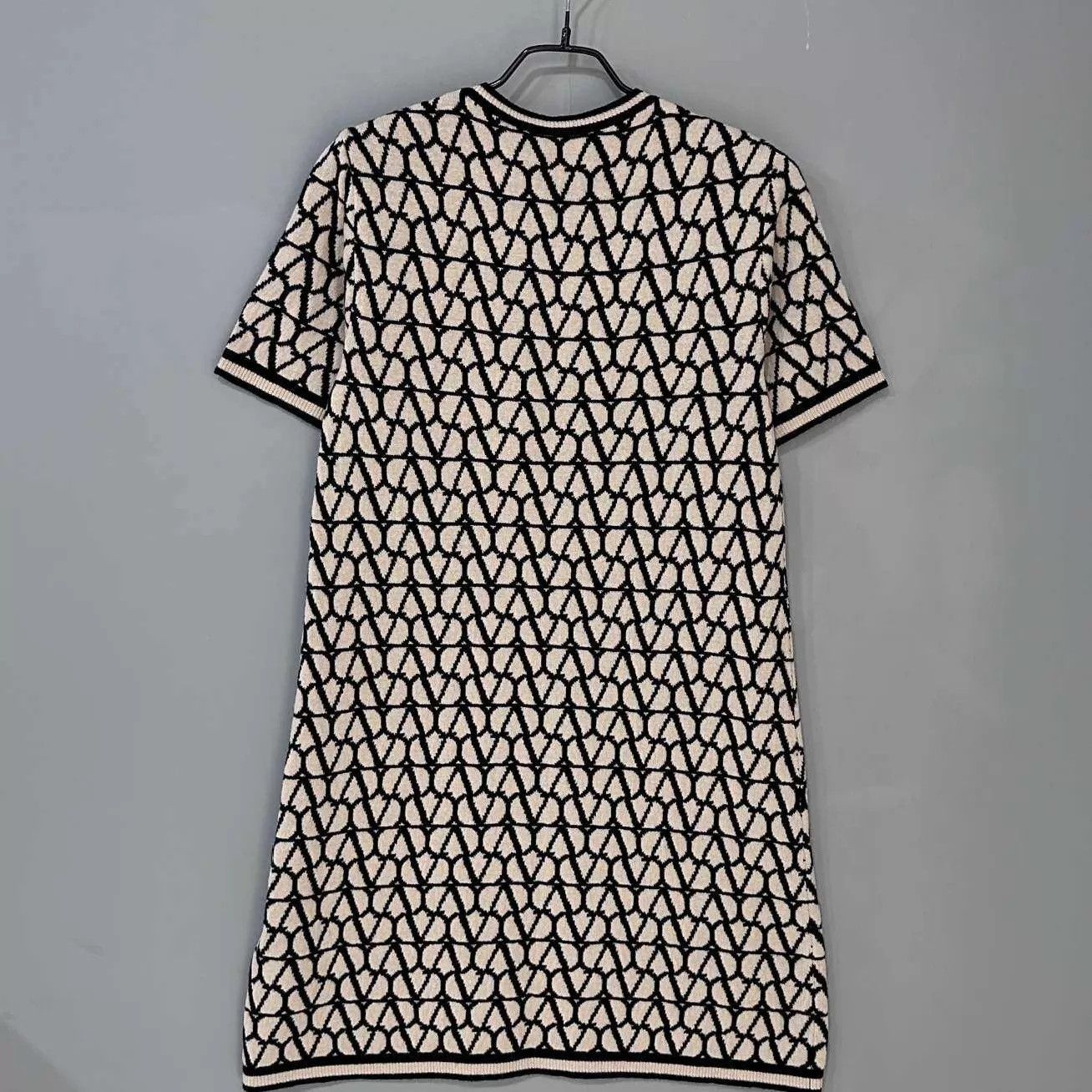 Valentino Valentino Red Knit All - Over Logo Women's Dress Size L / US 10 / IT 46 - 3 Thumbnail
