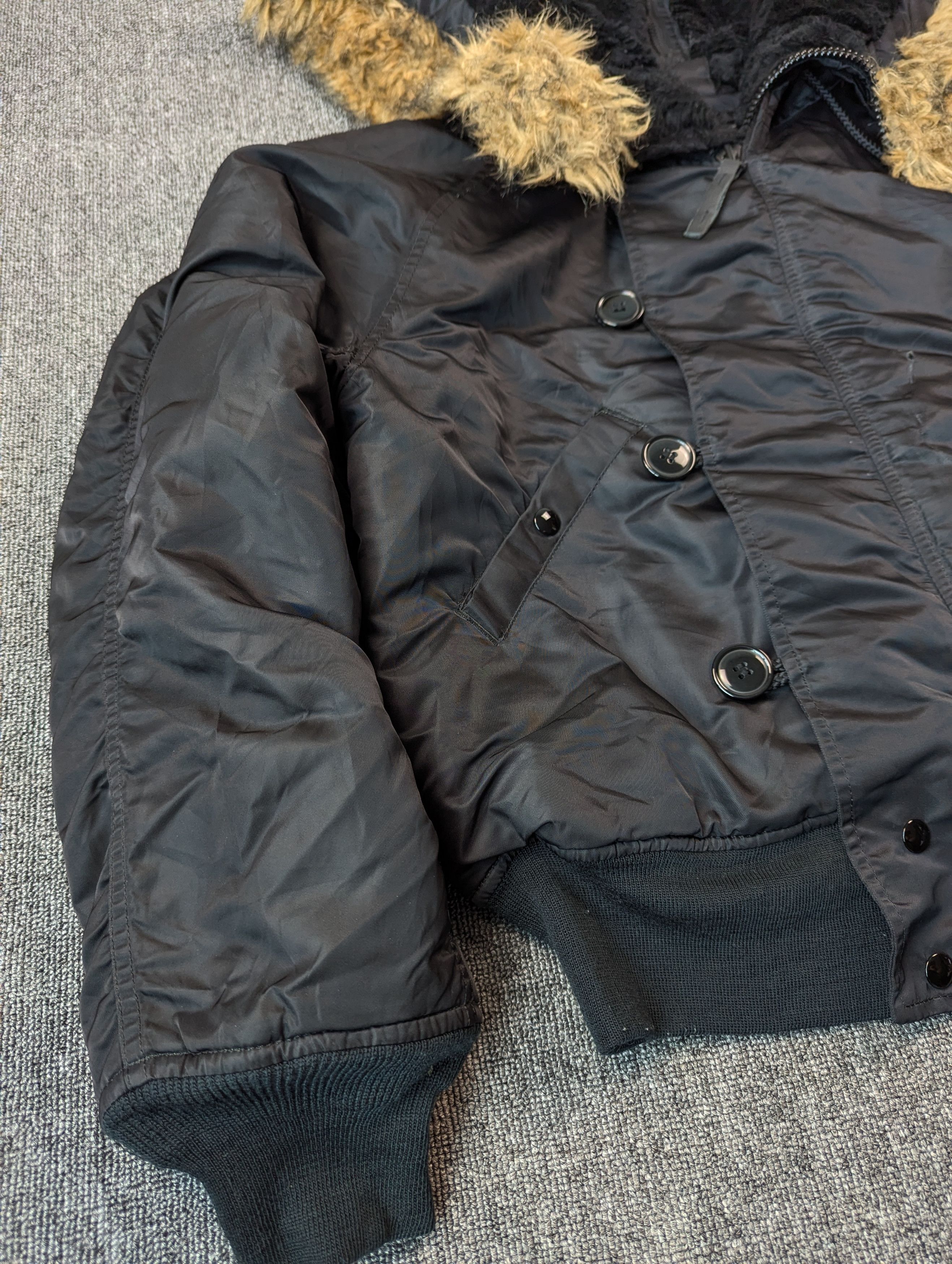 ジャケット・アウター Alpha N-2B Flight Jacket Black Vintage 90s ALPHA type N-2B flight bomber jacket