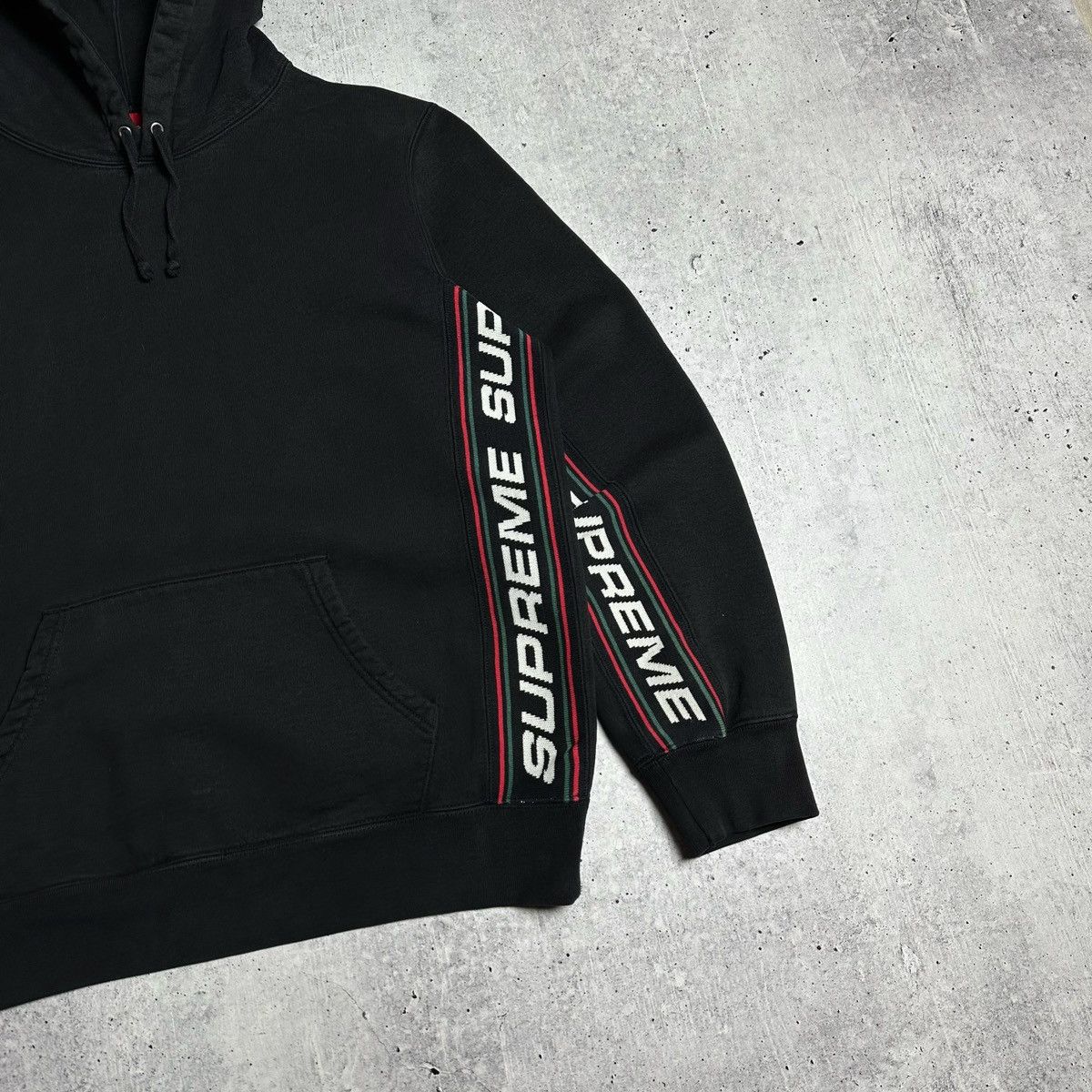 Supreme Supreme Text Rib Black Faded Hoodie Sweatshirt AW19 Size US M / EU 48-50 / 2 - 3 Thumbnail