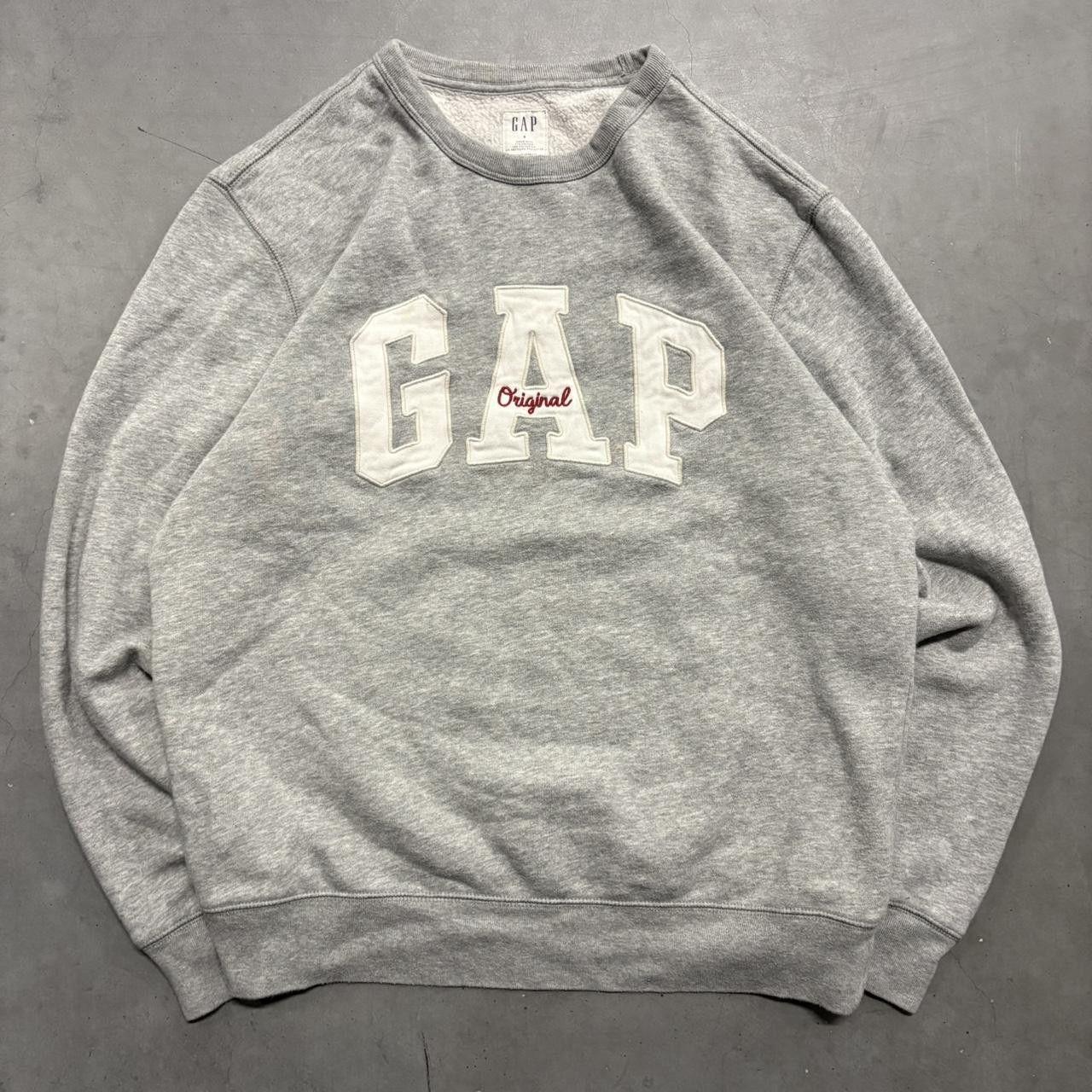 Gap × Vintage Crazy Vintage Y2K/2000s Gap Grey Streetwear SweatShirt! Size US S / EU 44-46 / 1 - 1 Thumbnail
