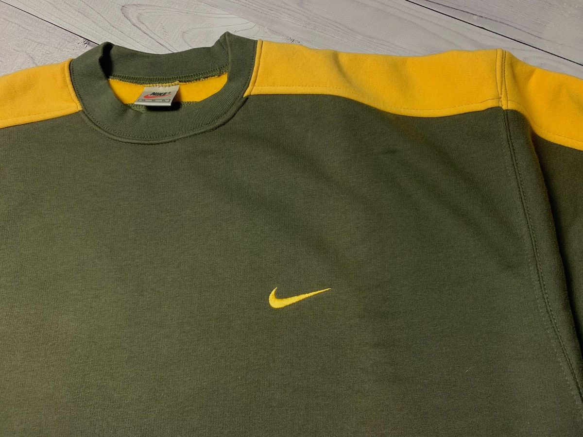 Nike × Vintage Vintage sweatshirt Nike swoosh USA Khaki size XL Size US XL / EU 56 / 4 - 7 Thumbnail