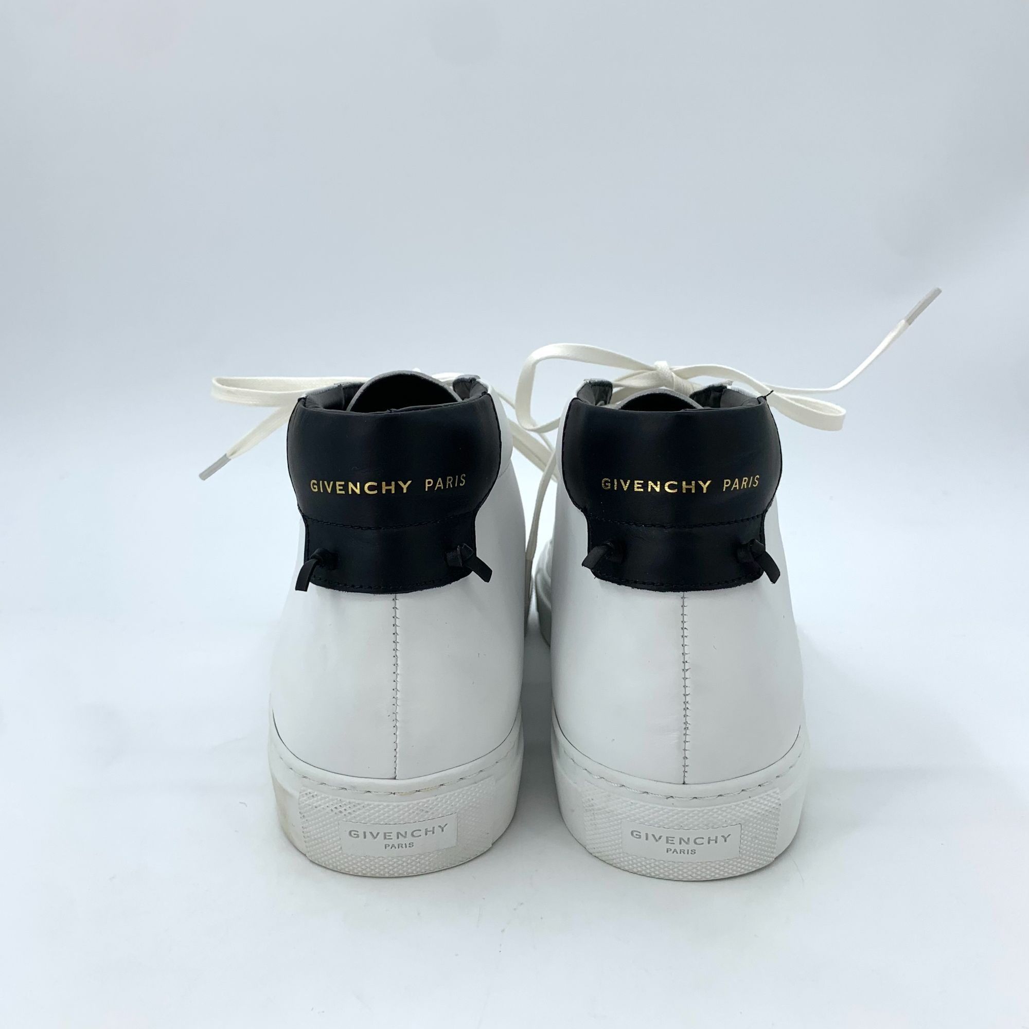 Givenchy Givenchy 40.5 White Leather Lace-Up High Top Sneakers With O Size US 7.5 / EU 40-41 - 6 Thumbnail