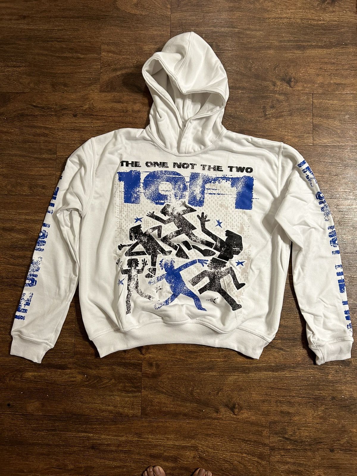 image of 1 Of 1 Abstract Hoodie in White, Men's (Size Small)