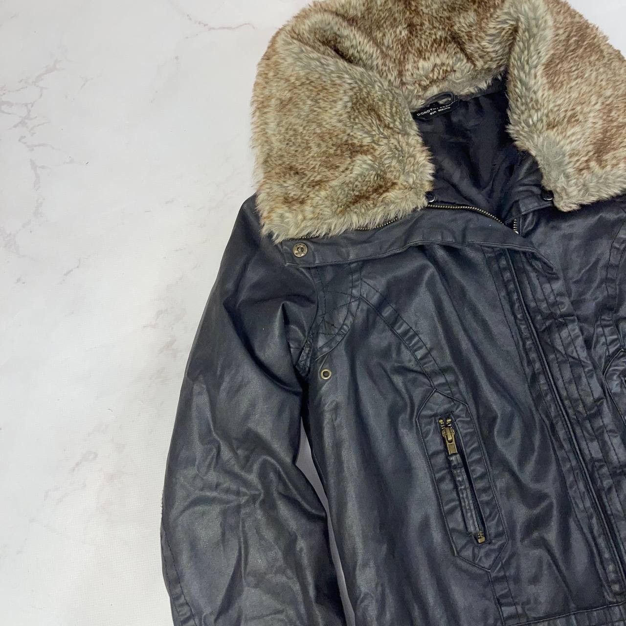 Japanese Brand Vintage Crazy Y2K Leather fur Jakets streetwear size Size M / US 6-8 / IT 42-44 - 3 Thumbnail