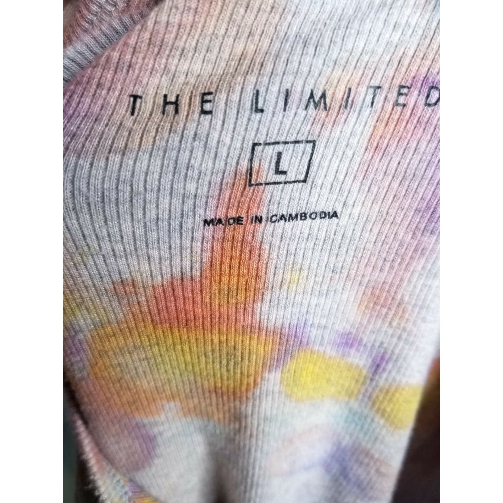 Vintage Womens The Limited Tie Ice Dye Tank T Shirt Gray L Spooky Face Tank Top Size L / US 10 / IT 46 - 3 Thumbnail