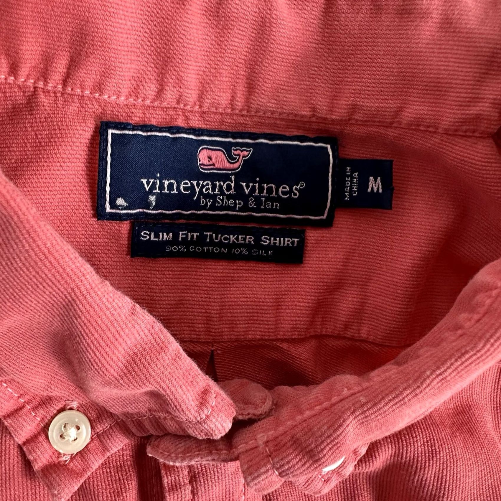 Vineyard Vines Vineyard Vines Slim Fit Tucker Shirt Silk Blend Mens Medium Pink Button-Up L/S Size US M / EU 48-50 / 2 - 7 Thumbnail