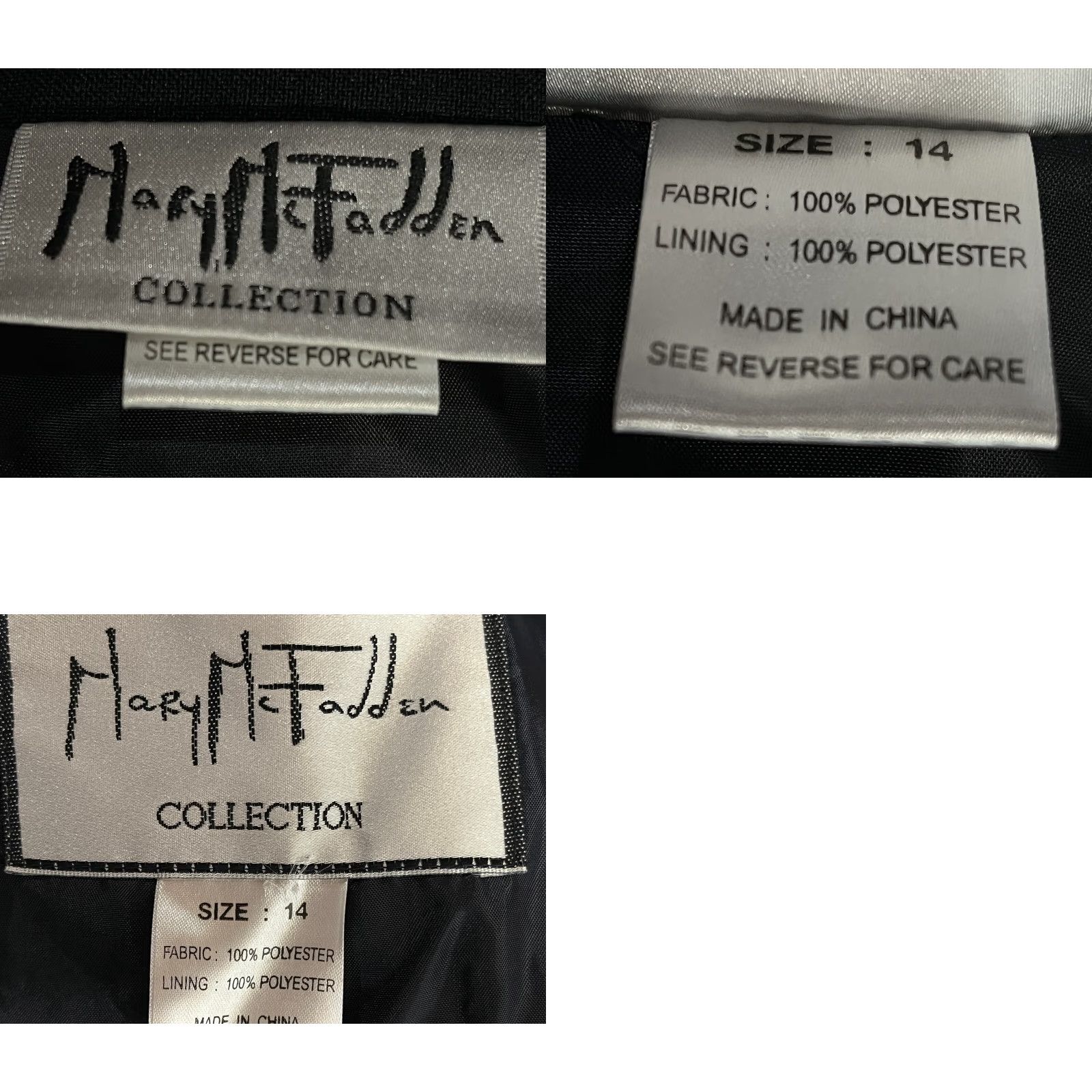 Mary McFadden Vintage Mary Mcfadden 2 Pc Skirt Suit Sz 14 Womens Navy Jacket Classic Career Power Size 36" / US 14 / IT 50 - 8 Thumbnail