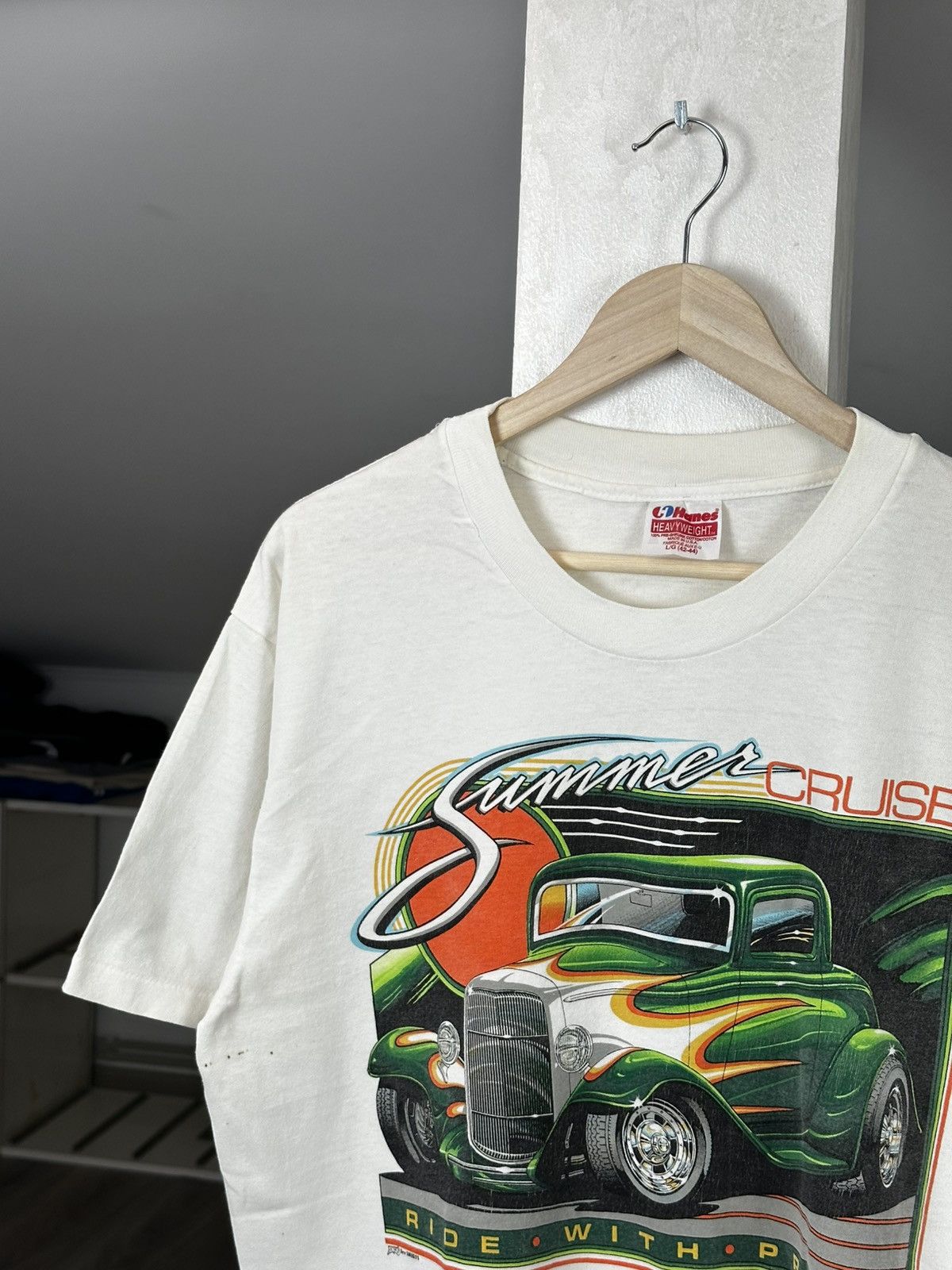 Vintage Crazy Vintage 89s Hot Rod Graphic Tee Single Stitch Size US L / EU 52-54 / 3 - 2 Thumbnail