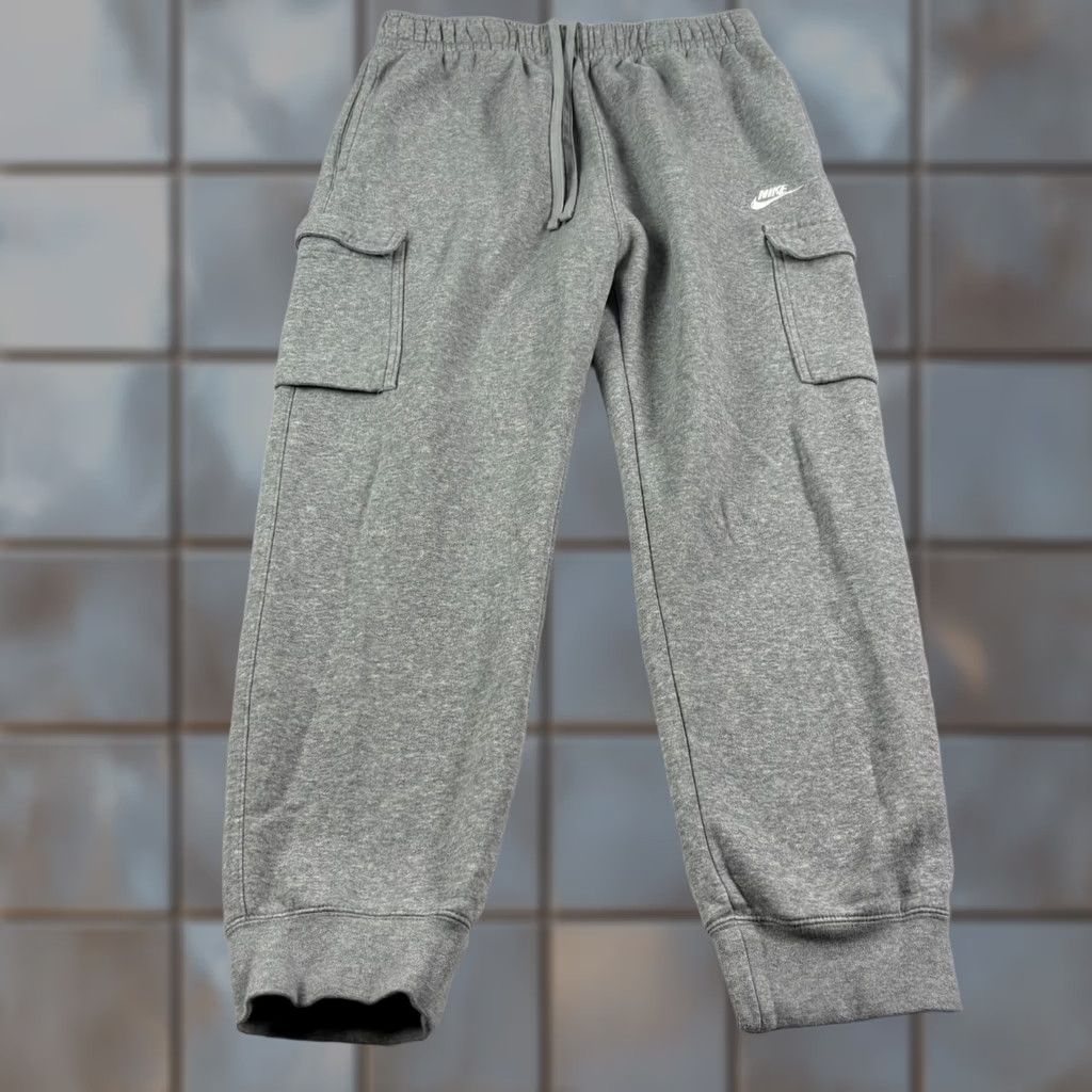 Nike Nike Jogger Sweatpants Mens Large Gray Club Fleece Cargo Stretch Lounge Casual Mens Size US 33 - 1 Thumbnail