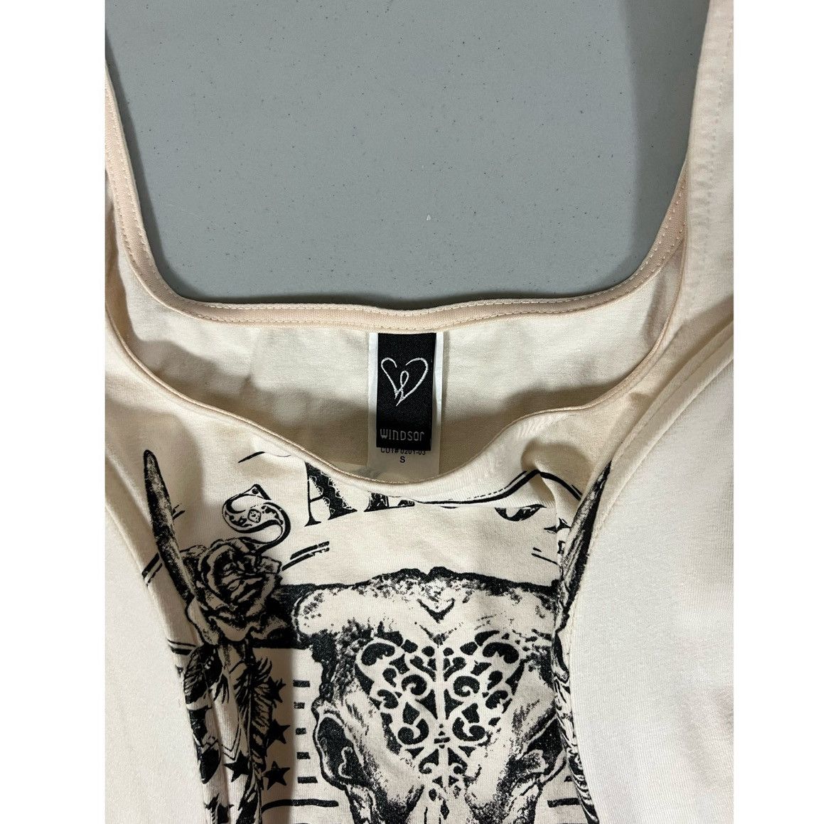 Windsor Smith Windsor ‘Saloon Rules’ Western Skull Crop Top Shirt Size S 🖤 Size S / US 4 / IT 40 - 5 Thumbnail