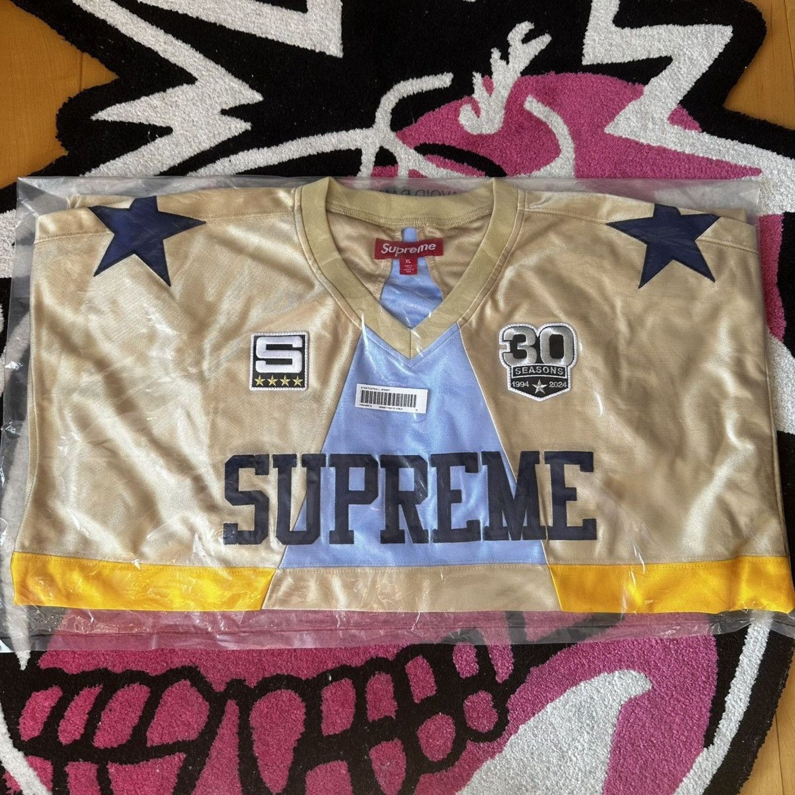 Supreme Supreme Star Football Jersey Gold – Size XL – Brand New Size US XL / EU 56 / 4 - 1 Thumbnail