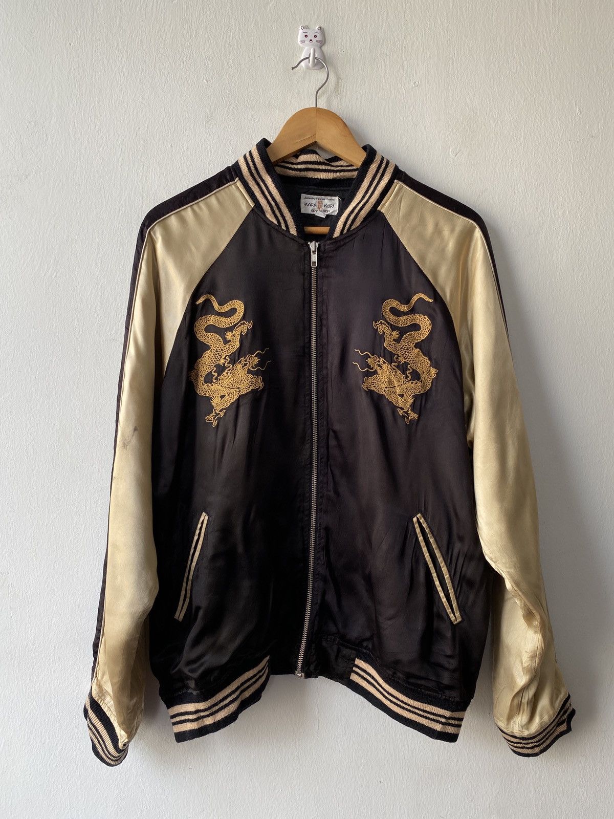 Japanese Brand × Vintage Vintage Karakuri Tamashi Japan Traditional Sukajan Jacket Size US L / EU 52-54 / 3 - 2 Thumbnail
