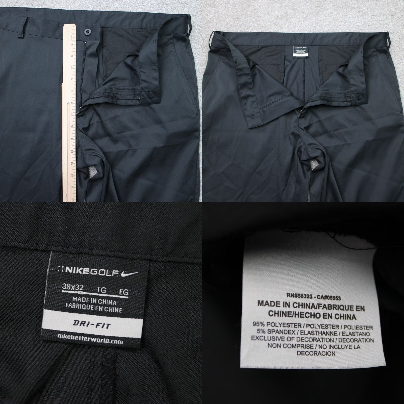 Nike Nike Golf Pants Mens 38x32 Black Dri-Fit Tech Flat Front Polyester Stretch Pants Mens Size US 38 / EU 54 - 8 Thumbnail