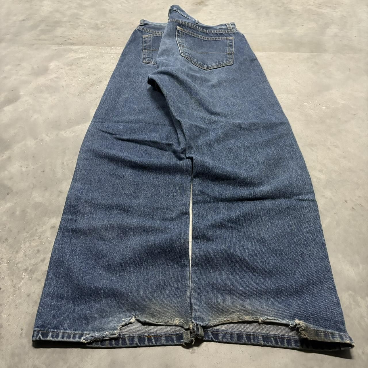 Japanese Brand × Vintage Crazy Vintage Y2K/2000s Baggy Medium Wash Skater Denim Jeans! Size US 38 / EU 54 - 4 Thumbnail