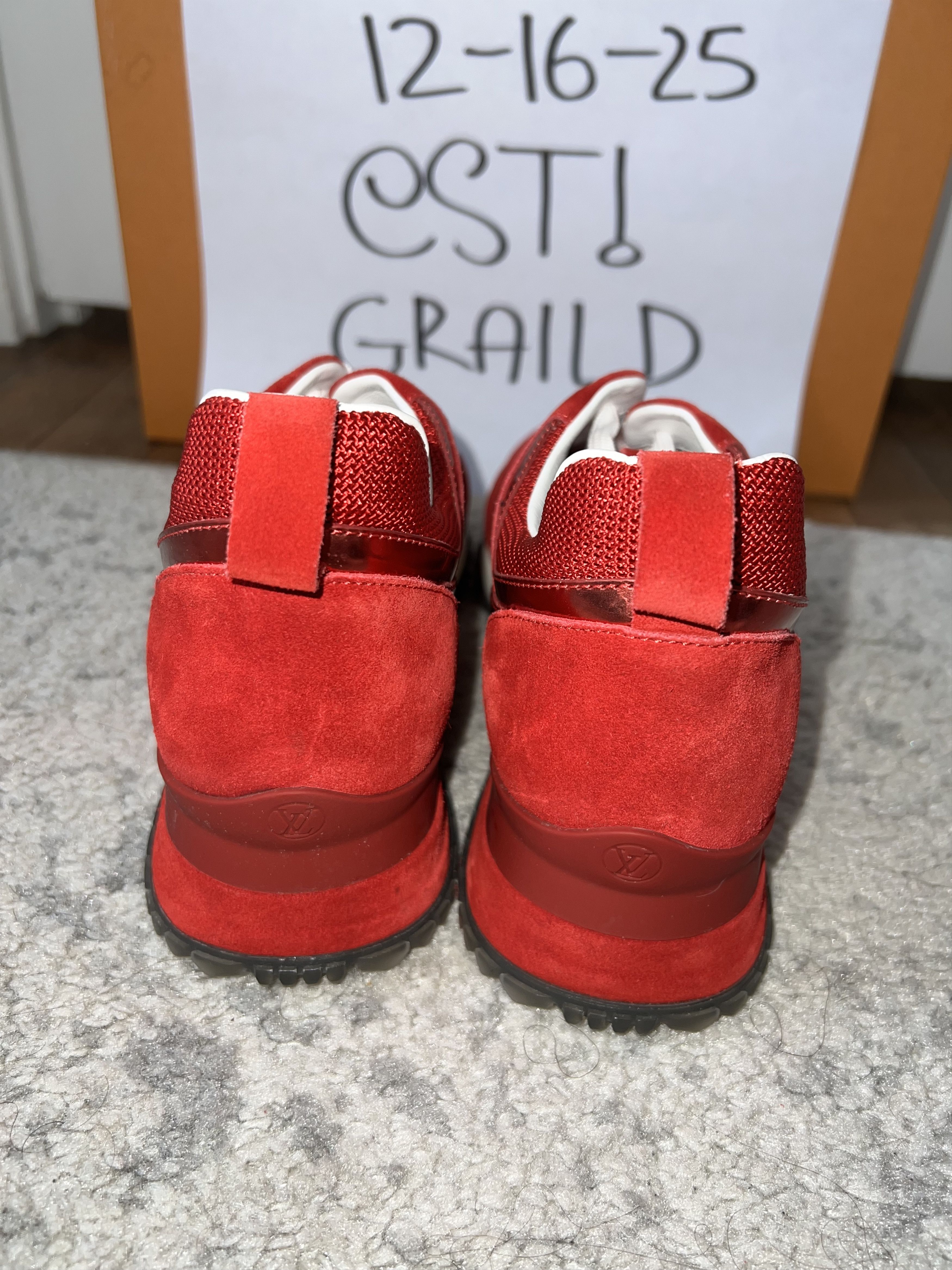 Louis Vuitton Suede Calfskin Run Away Platform Sneakers