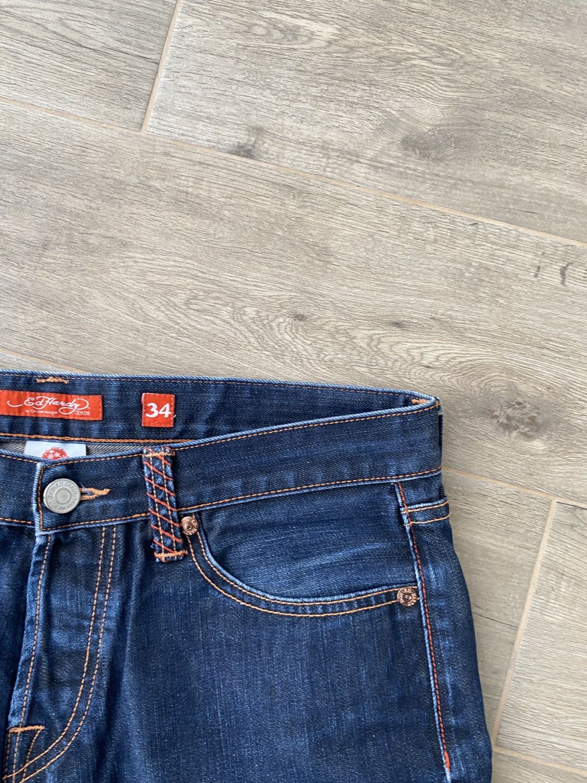 Ed Hardy × Vintage 🐯Ed hardy tiger logo jeans Size US 34 / EU 50 - 17 Thumbnail