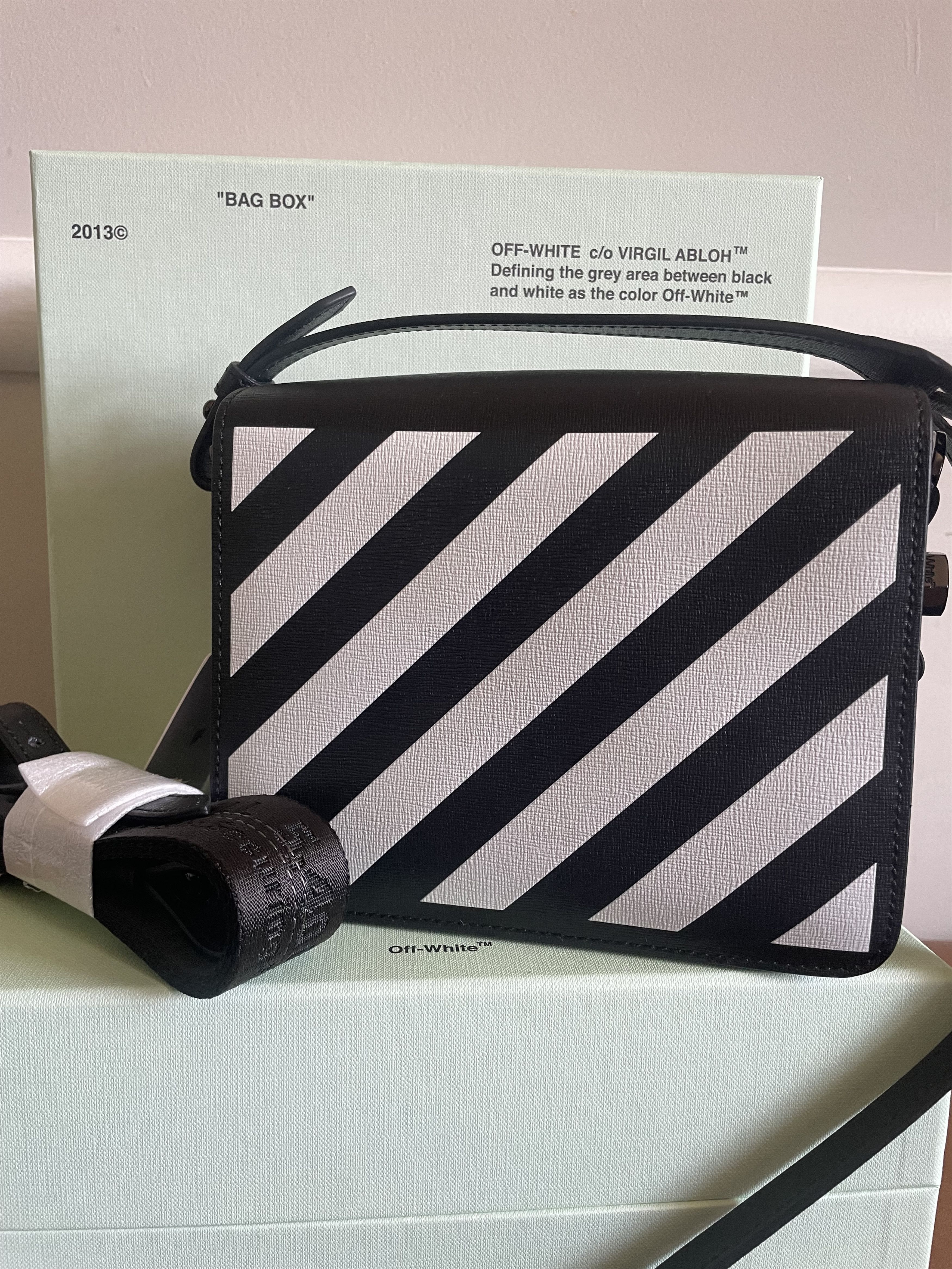 Off-White Diagonal Binder Clip Bag Size ONE SIZE - 3 Thumbnail