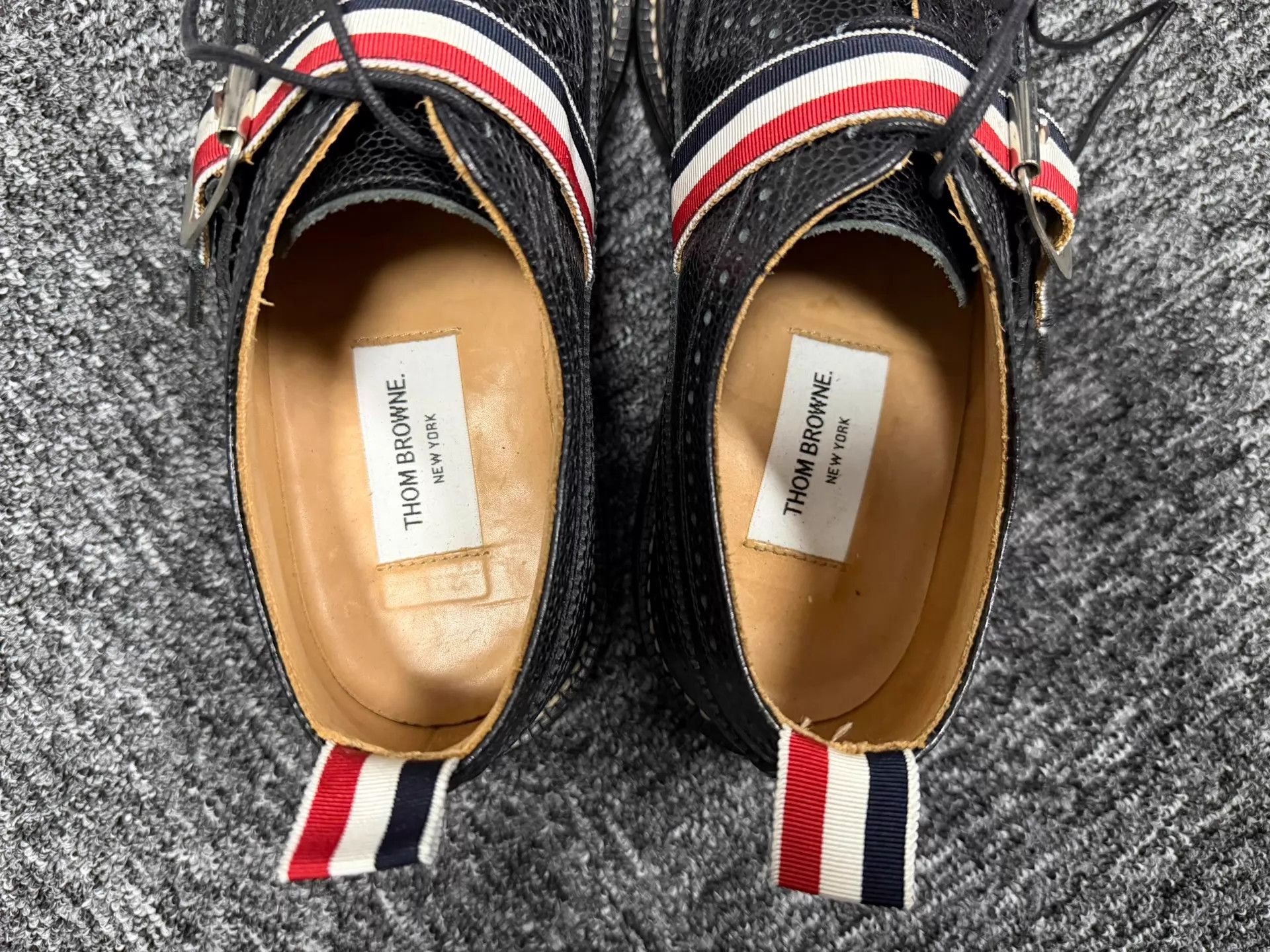 Thom Browne Thom Browne Men's Monk Strap Brogue Litchi Tri-Color Size US 7 / EU 40 - 5 Thumbnail