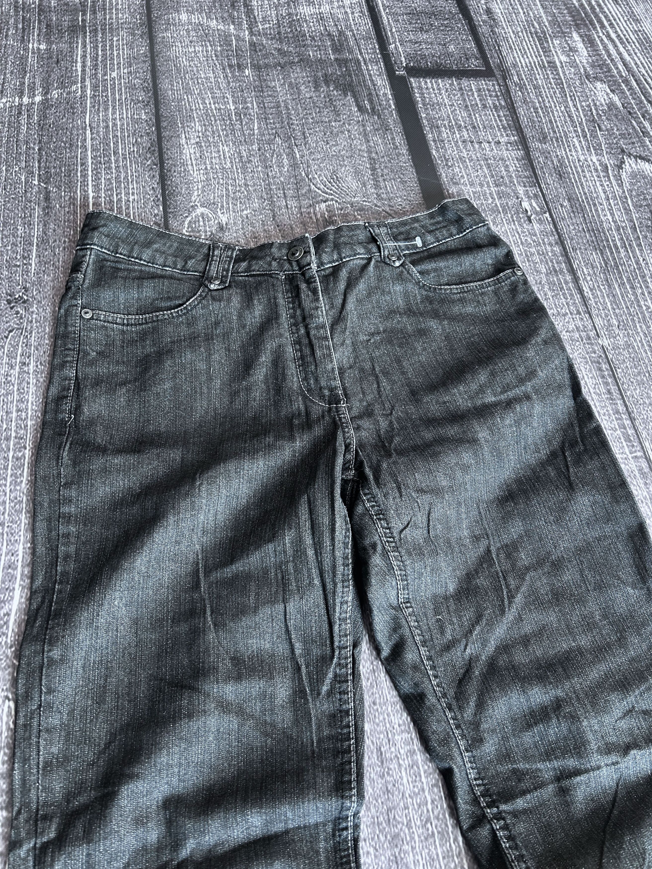 Vintage Black Wide Leg Denim Jeans Minimal Baggy Streetwear Fit Size US 32 / EU 48 - 5 Thumbnail