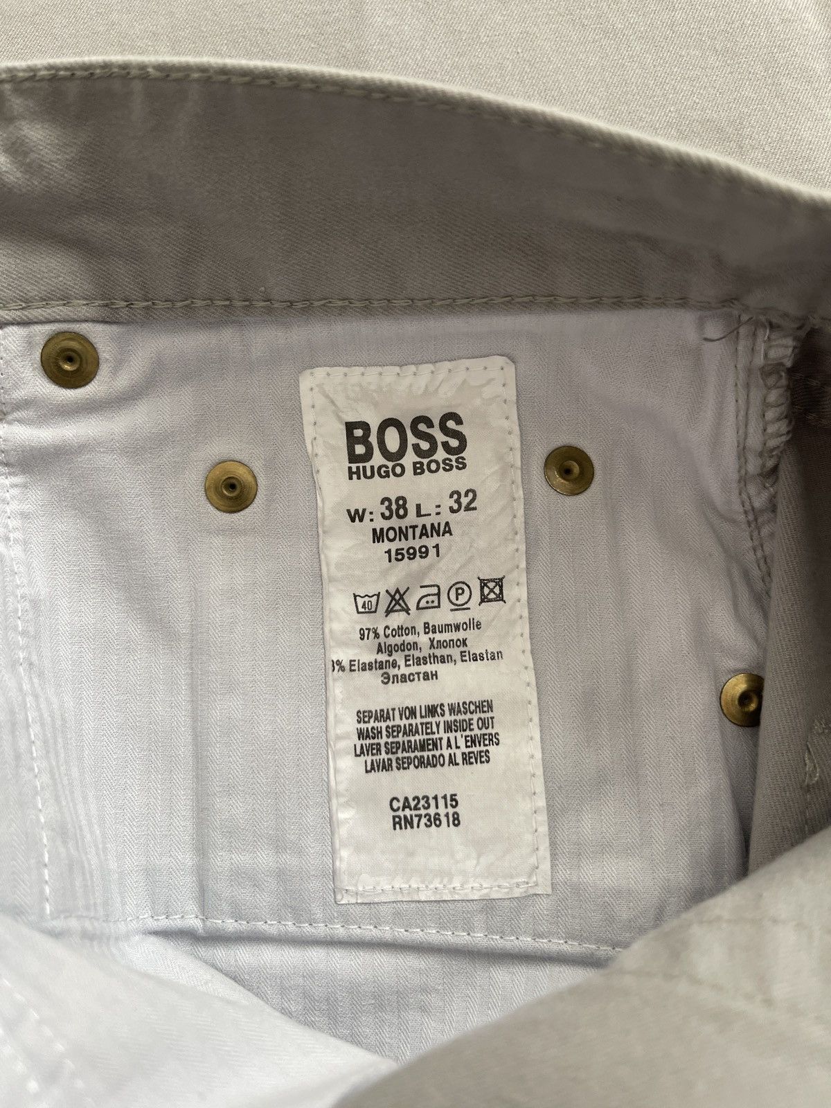 Hugo Boss Vintage hugo boss montana pants grey men's trousers W38L32 Size US 38 / EU 54 - 14 Thumbnail